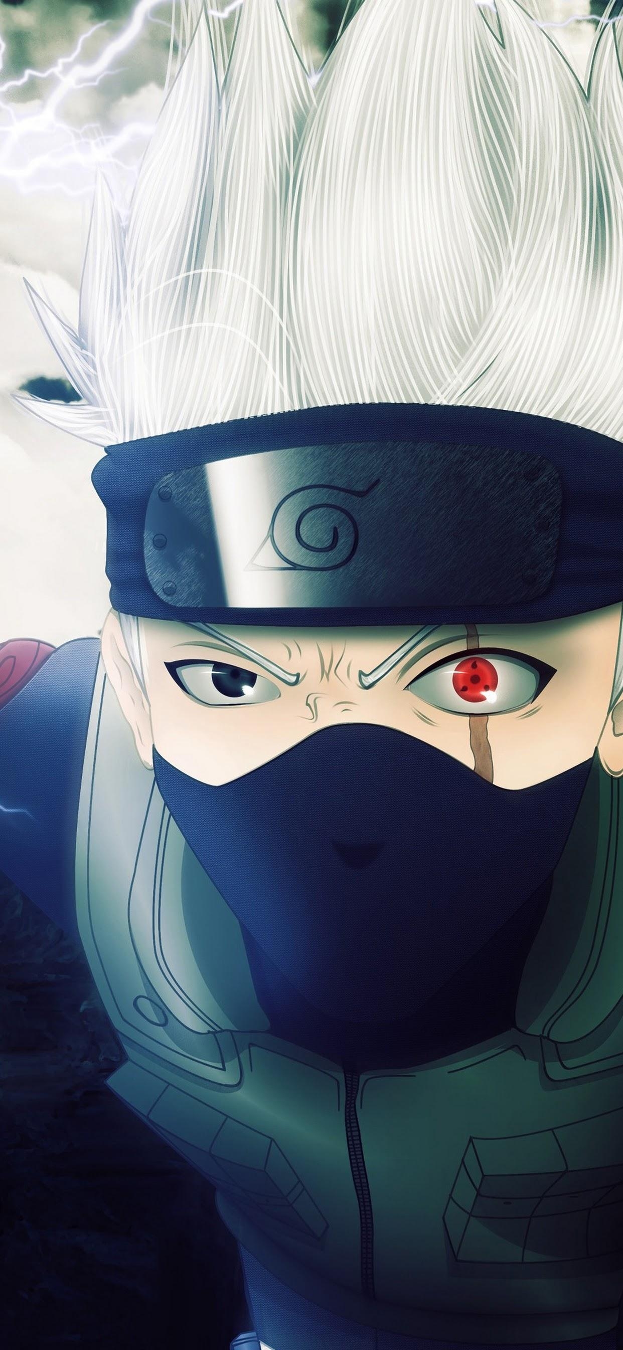 1250x2690 Kakashi Hatake Sharingan 4K Wallpaper, Phone