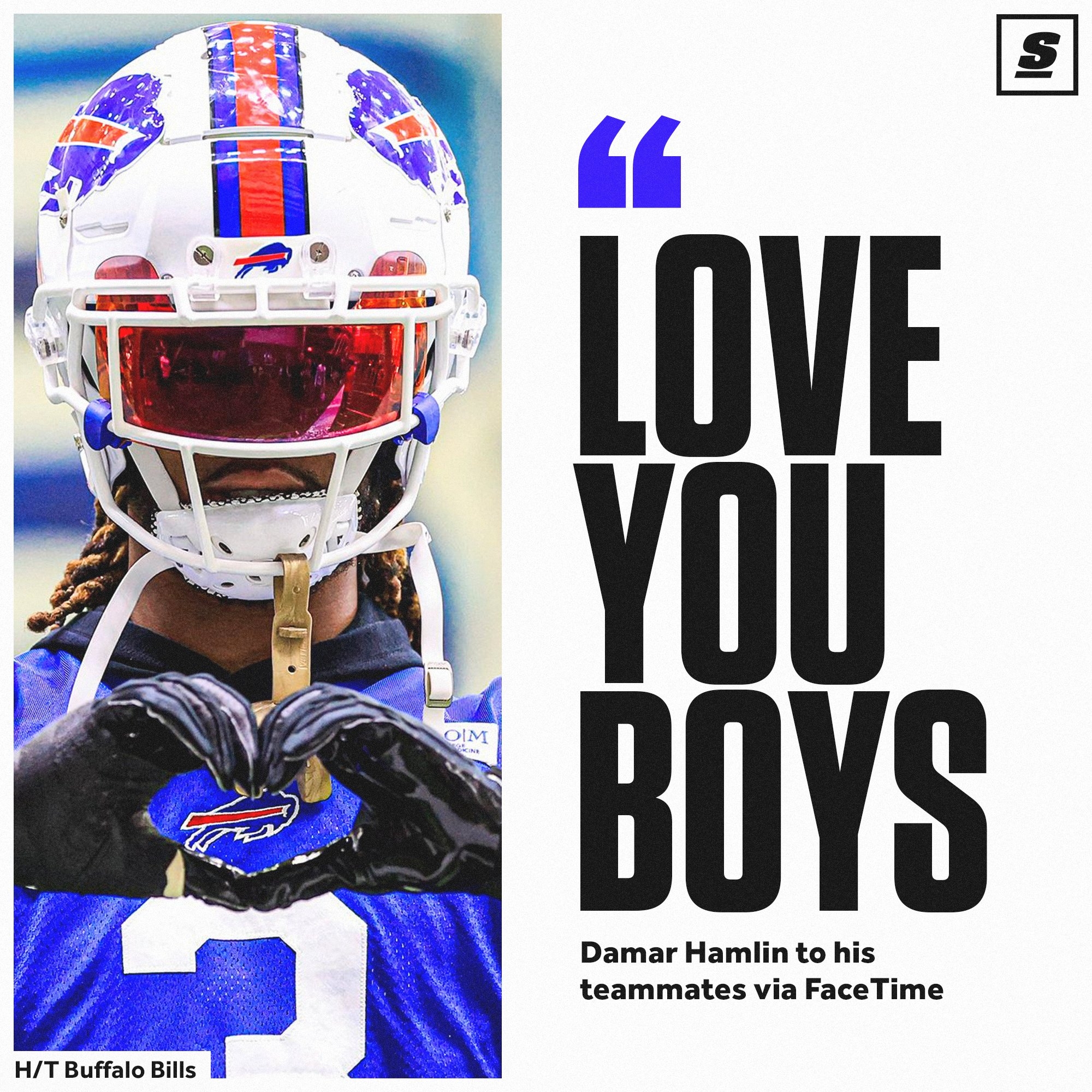 2000x2000 theScore's all love between Damar Hamlin and the Bills. ❤️, Phone