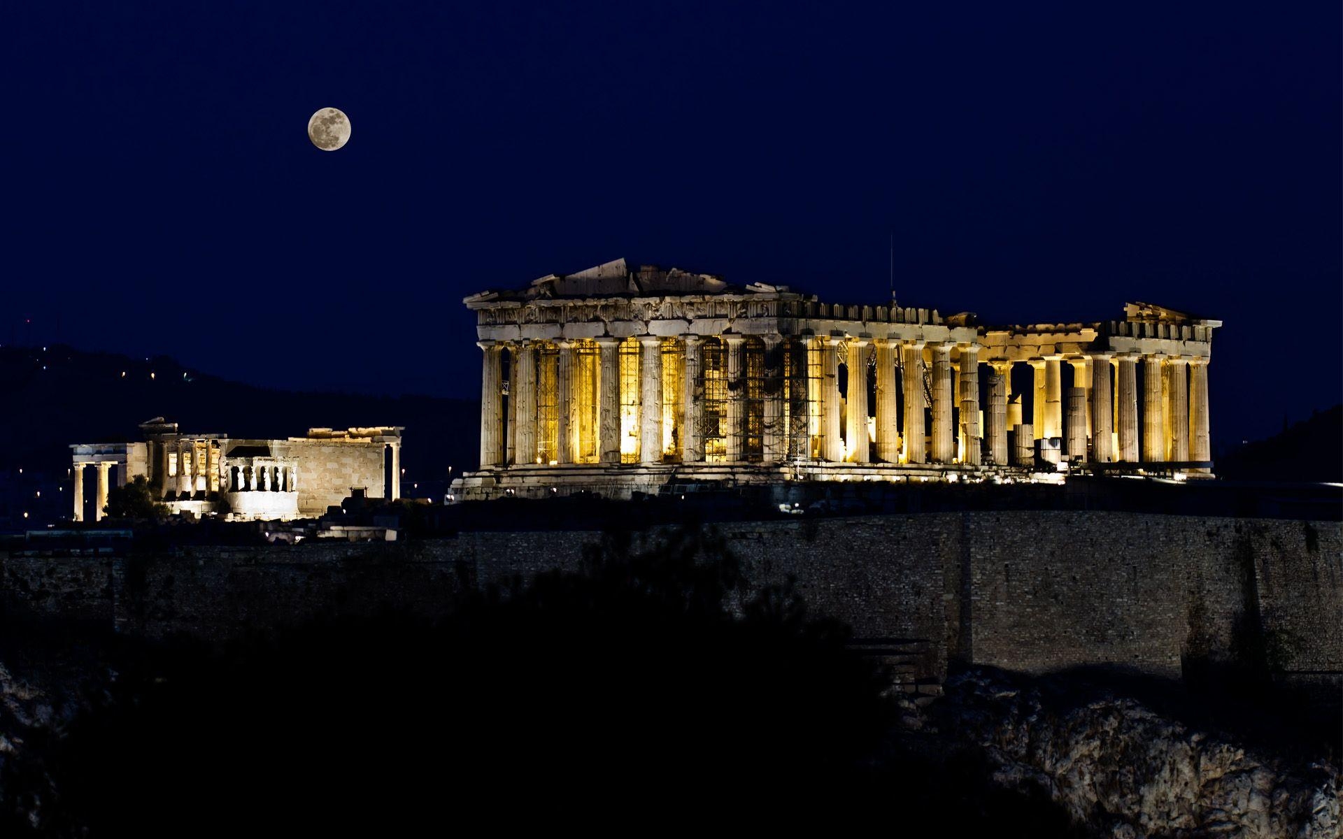 1920x1200 cool acropolis on nightD & Abstract. Athens, Desktop