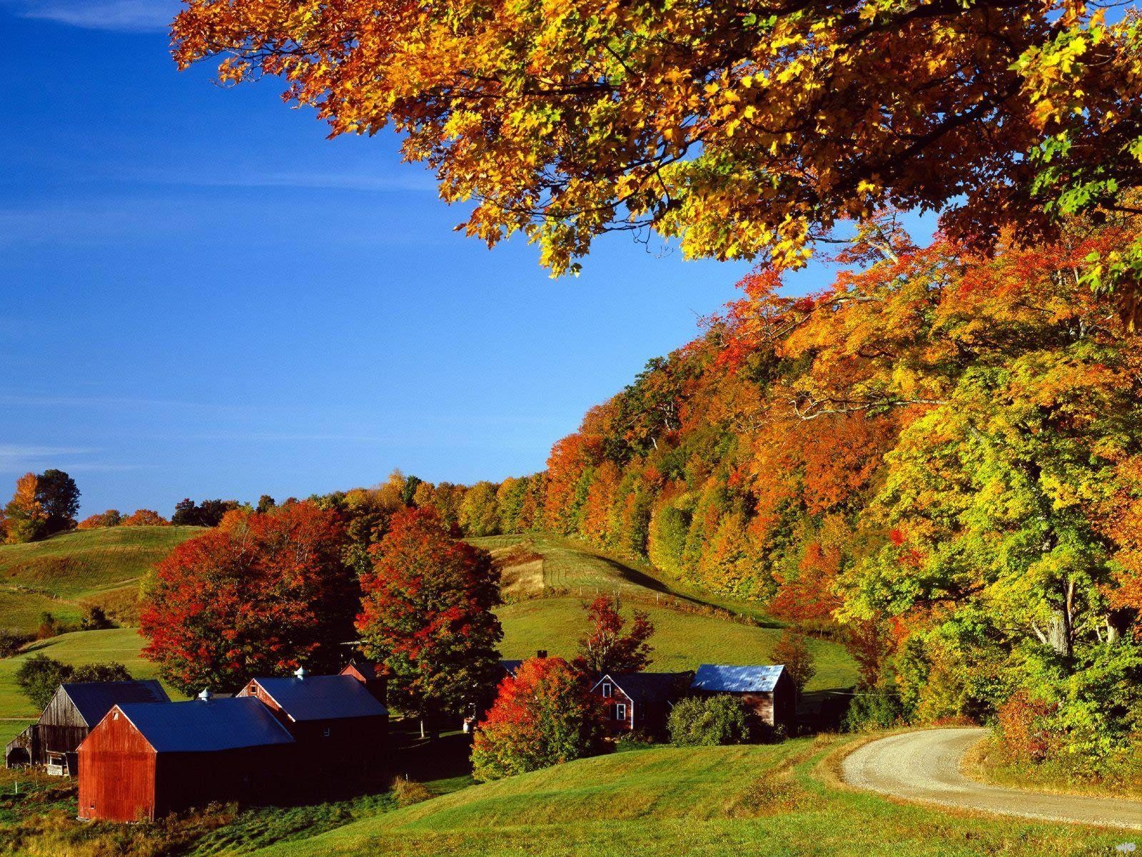 1600x1200 Landscapes Woodstock In Autumn Vermont, Desktop