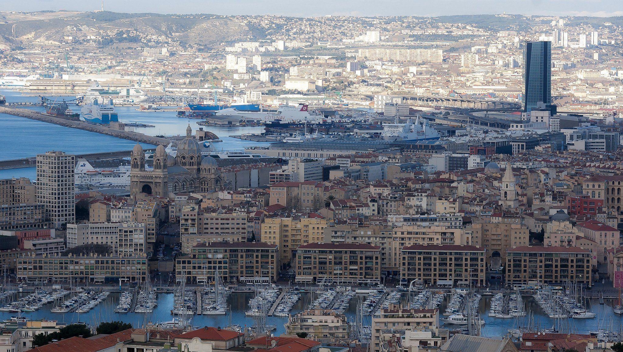 2050x1160 Marseille france provence 13 cities monuments panorama panoramic, Desktop