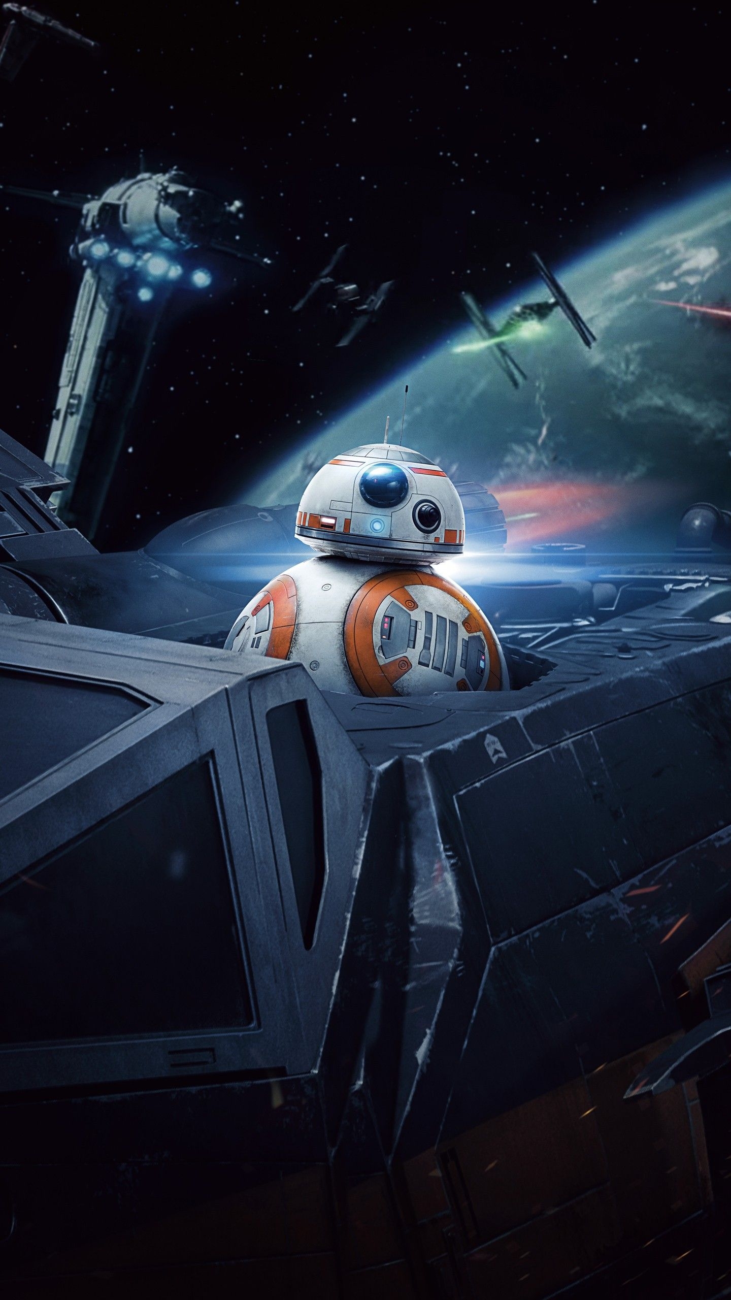 1440x2560 BB 8 in Star Wars The Last Jedi 4K Wallpaper, Phone