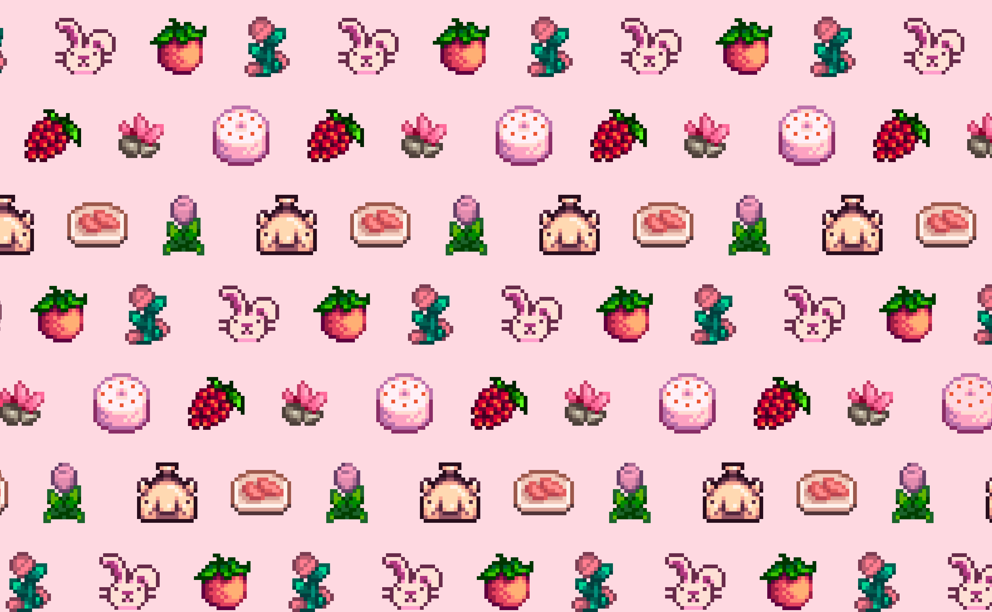 3160x1950 Stardew Valley wallpaper fanart, pink theme, Desktop