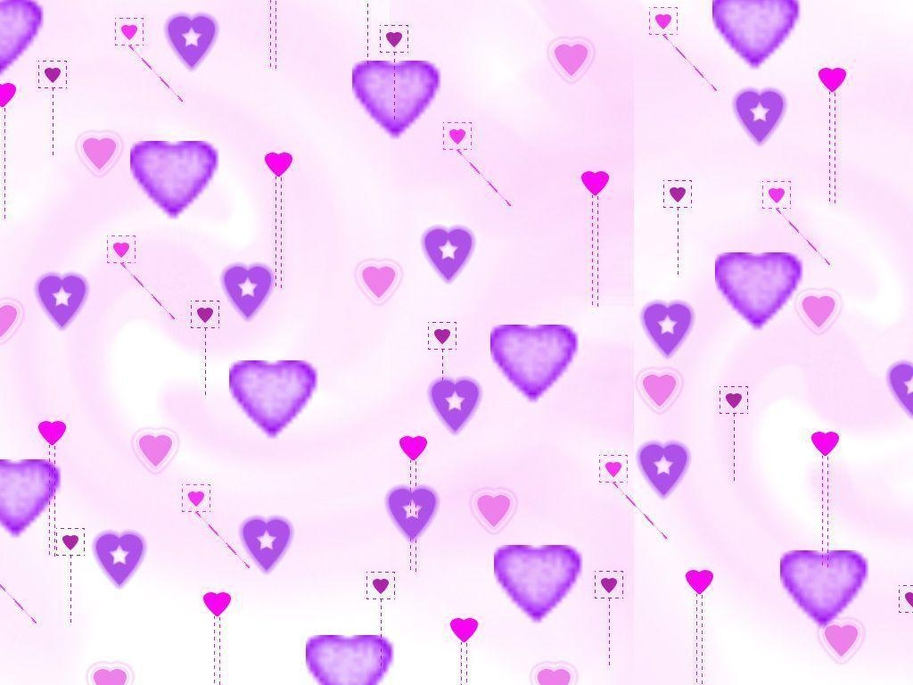 1030x770 Purple Hearts Wallpaper, Desktop