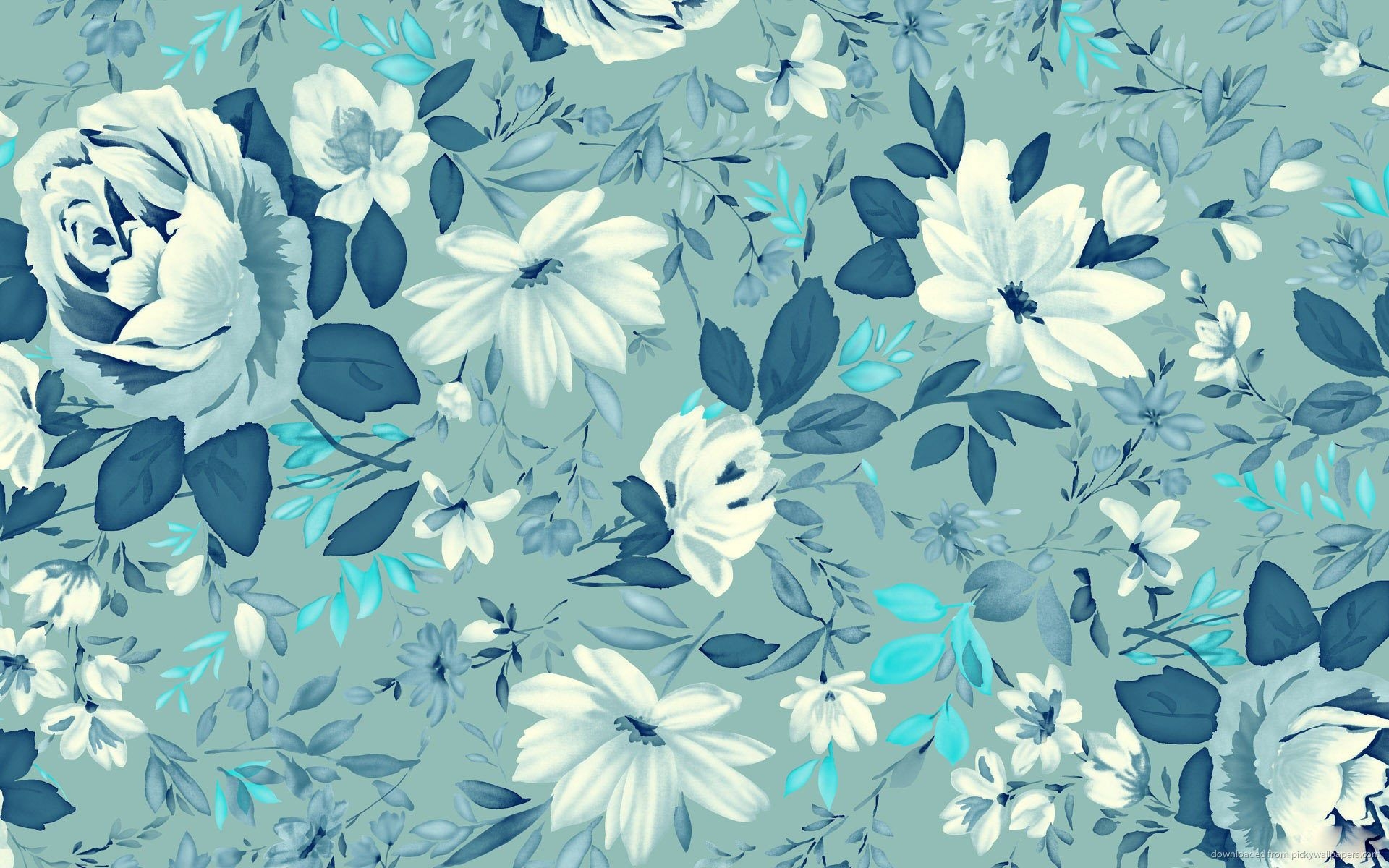 1920x1200 Light Blue Flower Wallpaper 1024×768 Blue Flowers Image Wallpaper 36 Wallpaper. Vintage flowers wallpaper, Floral wallpaper iphone, Floral pattern wallpaper, Desktop