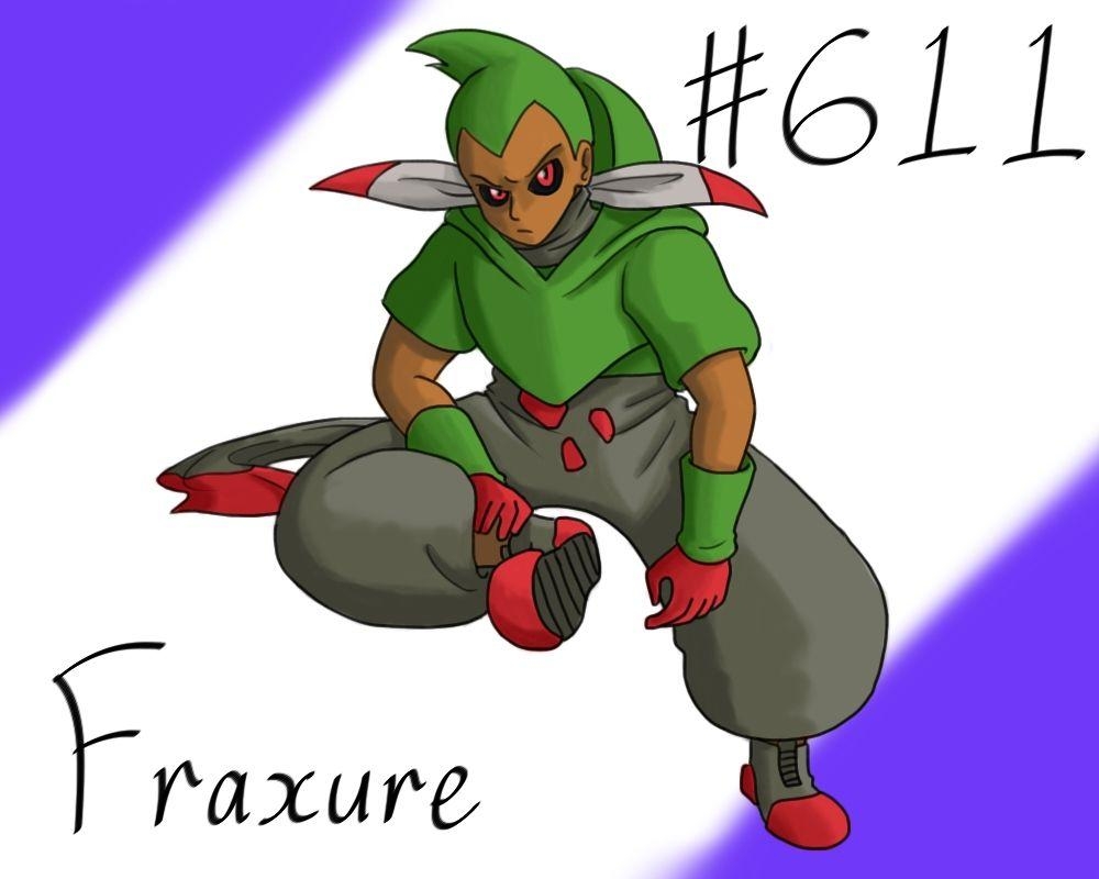 1000x800 Pokemon Gijinka Project 611 Fraxure, Desktop