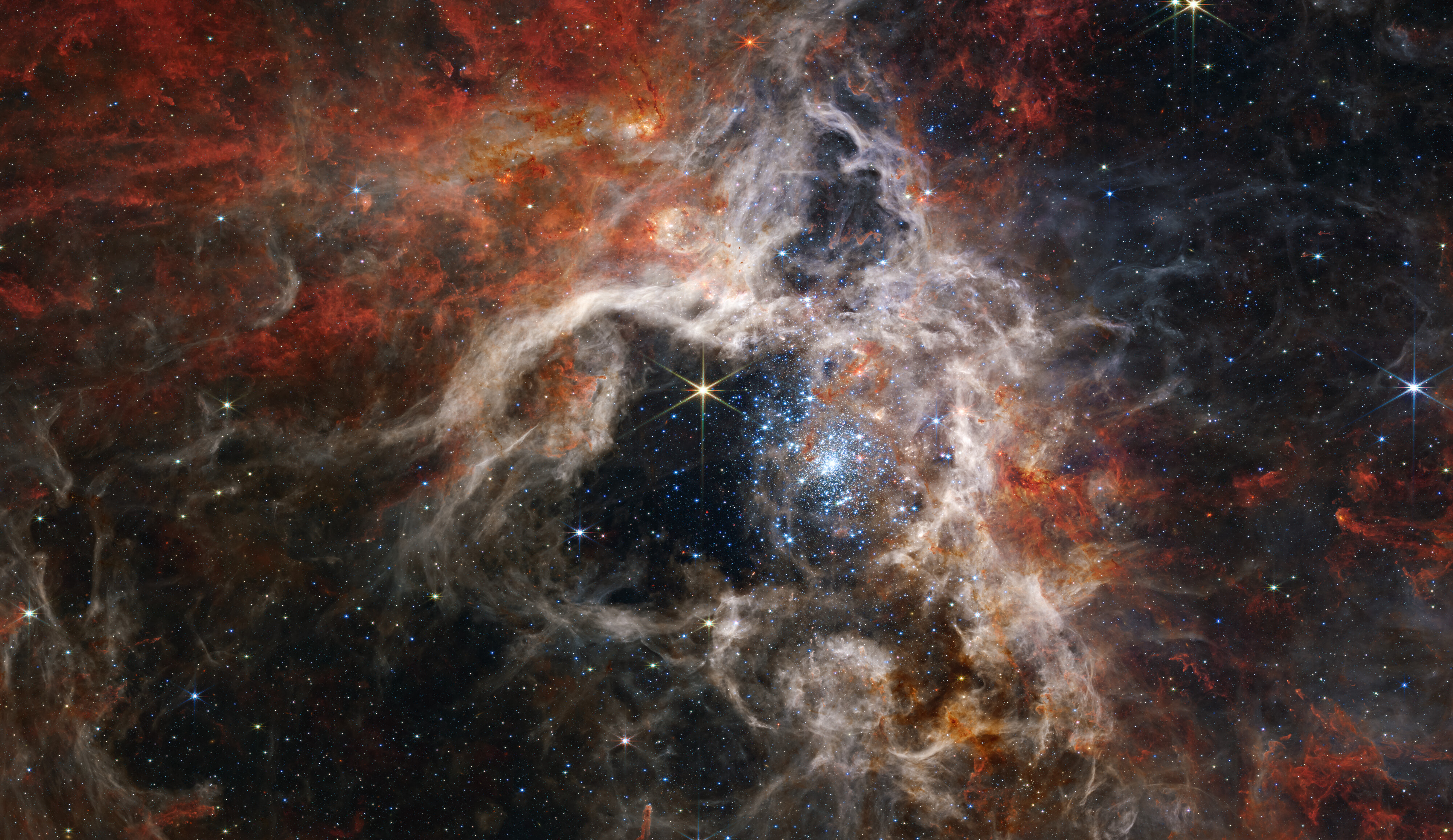 4000x2320 Tarantula Nebula (NIRCam Image), Desktop