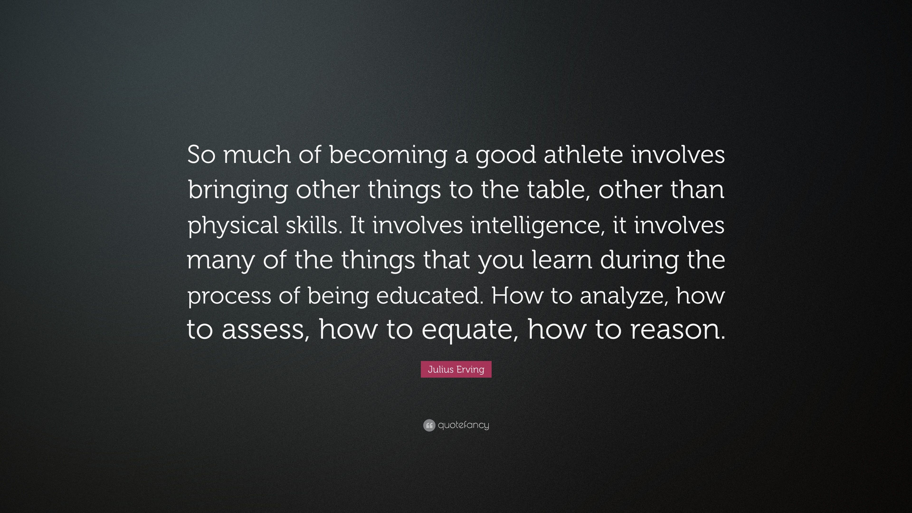 3840x2160 Julius Erving Quote: “So much of becoming a good athlete involves, Desktop