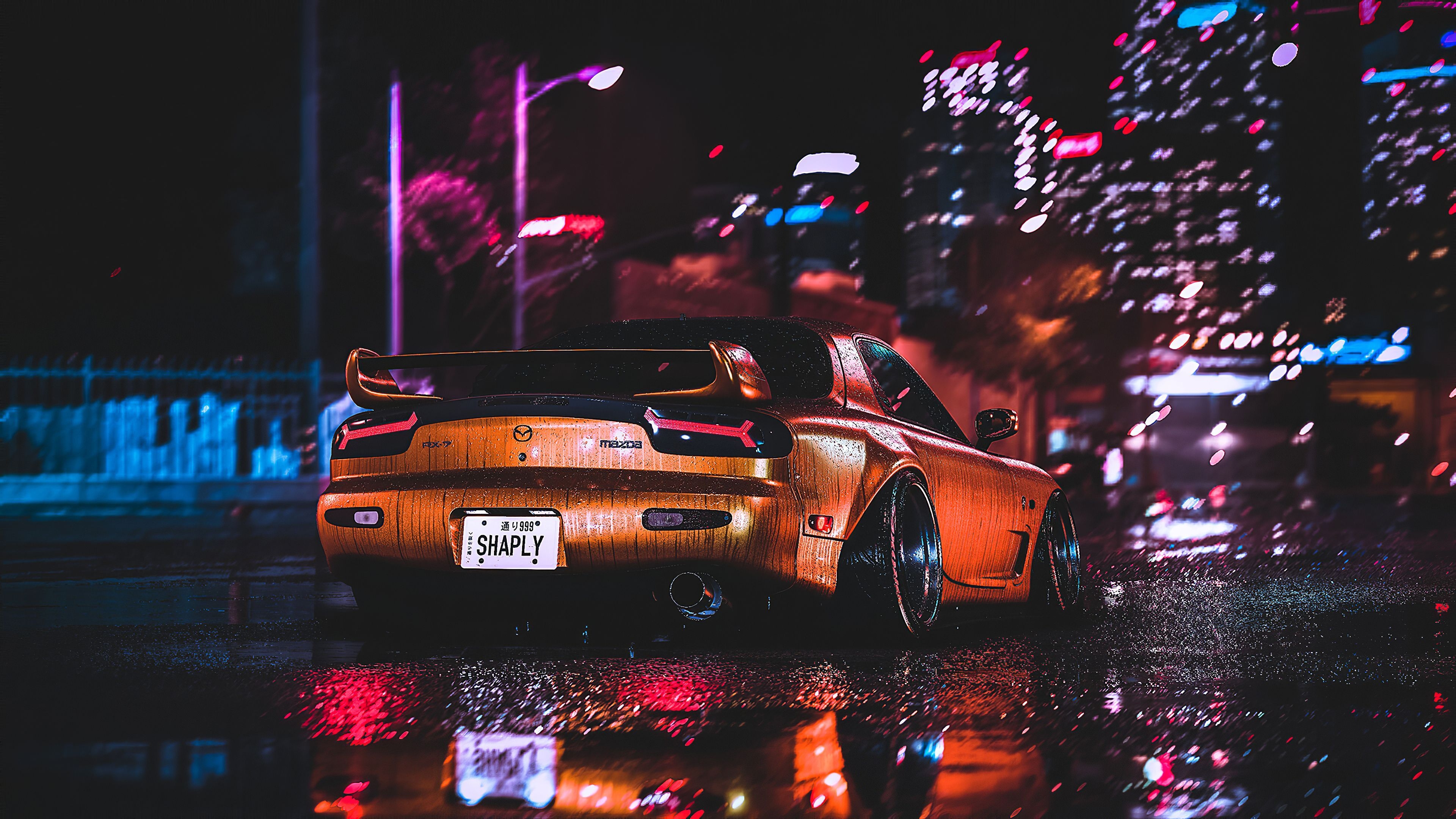 3840x2160 Mazda Rx7 City Night Lights Mazda Wallpaper, Mazda Rx7 Wallpaper, Hd Wallpaper, Cars Wallpaper, Artstation Wallpaper, 4k Wall. Car Wallpaper, Rx Mazda Rx7, Desktop