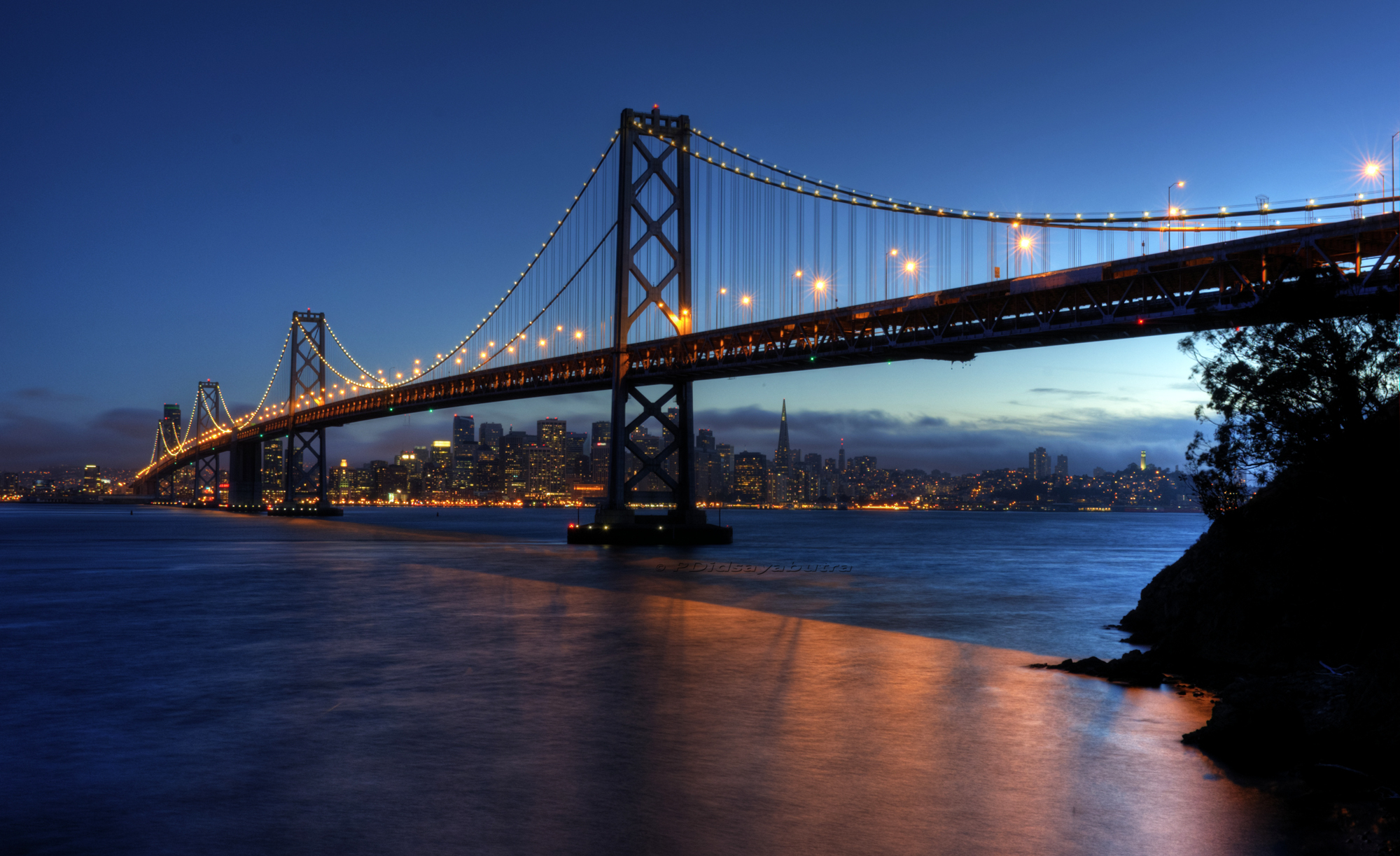 2000x1230 Oakland Bay San Francisco Sunset Bridge Desktop Wallpaper, Desktop