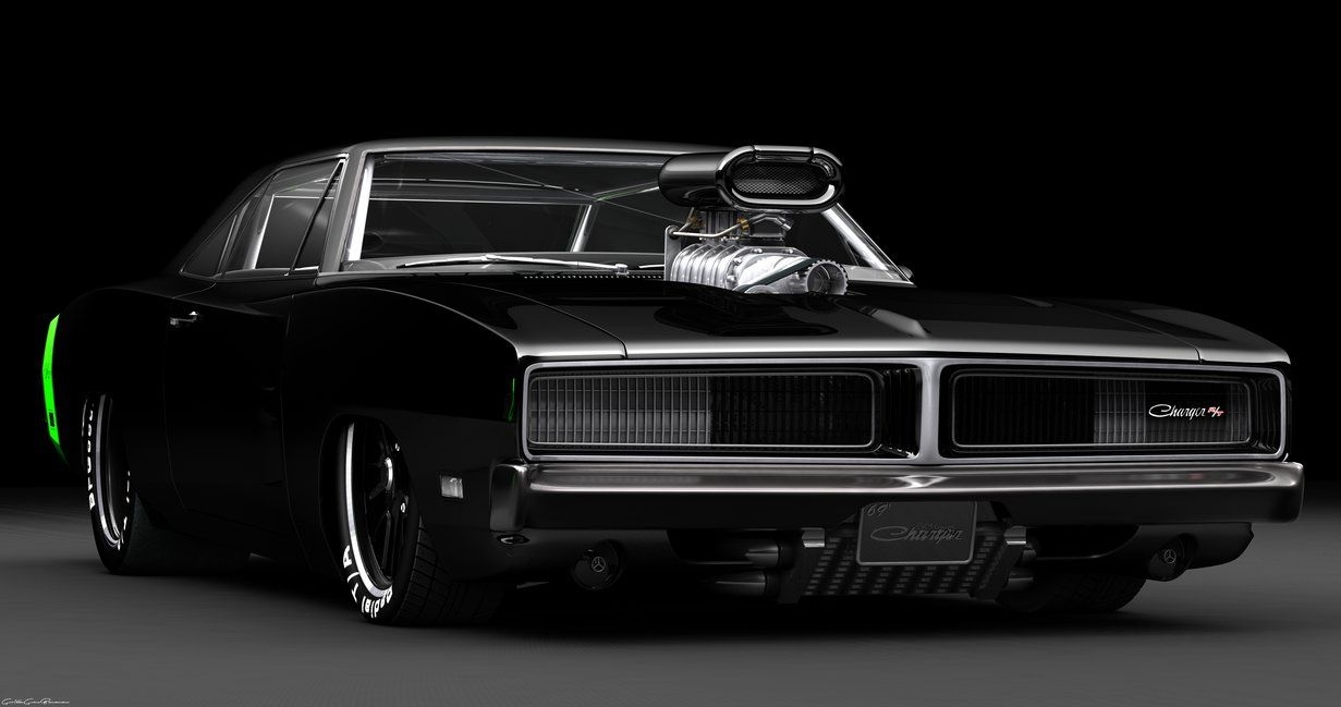 1240x650 Black Dodge Charger 1969, Desktop