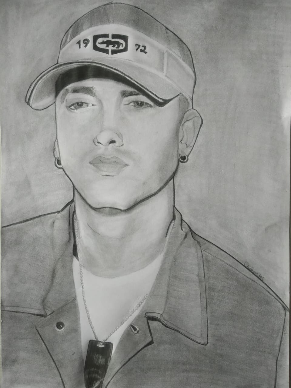 960x1280 Eminem Drawing, Pencil, Sketch, Colorful, Realistic Art Image, Phone