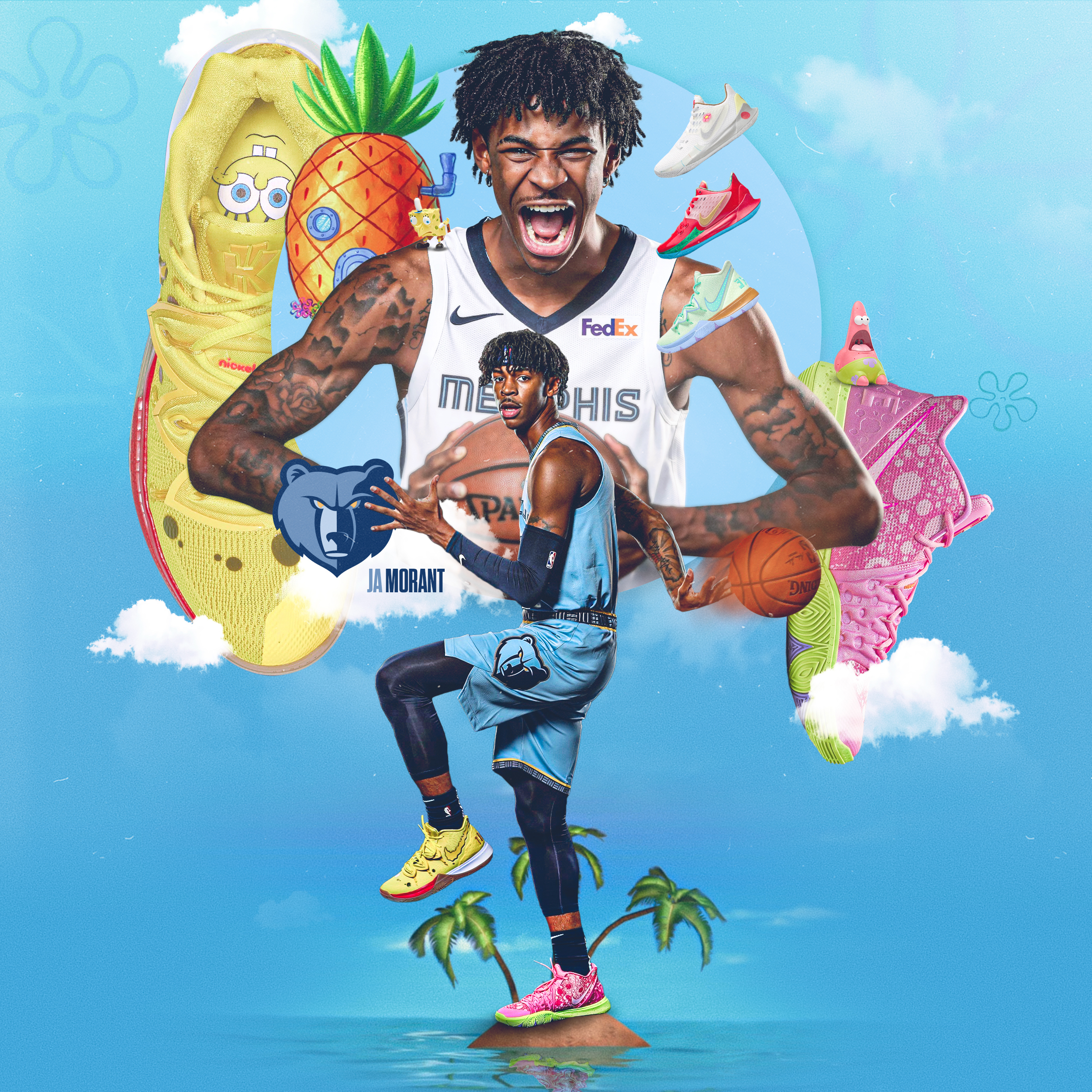 2500x2500 Ja Morant x SpongeBob, Phone