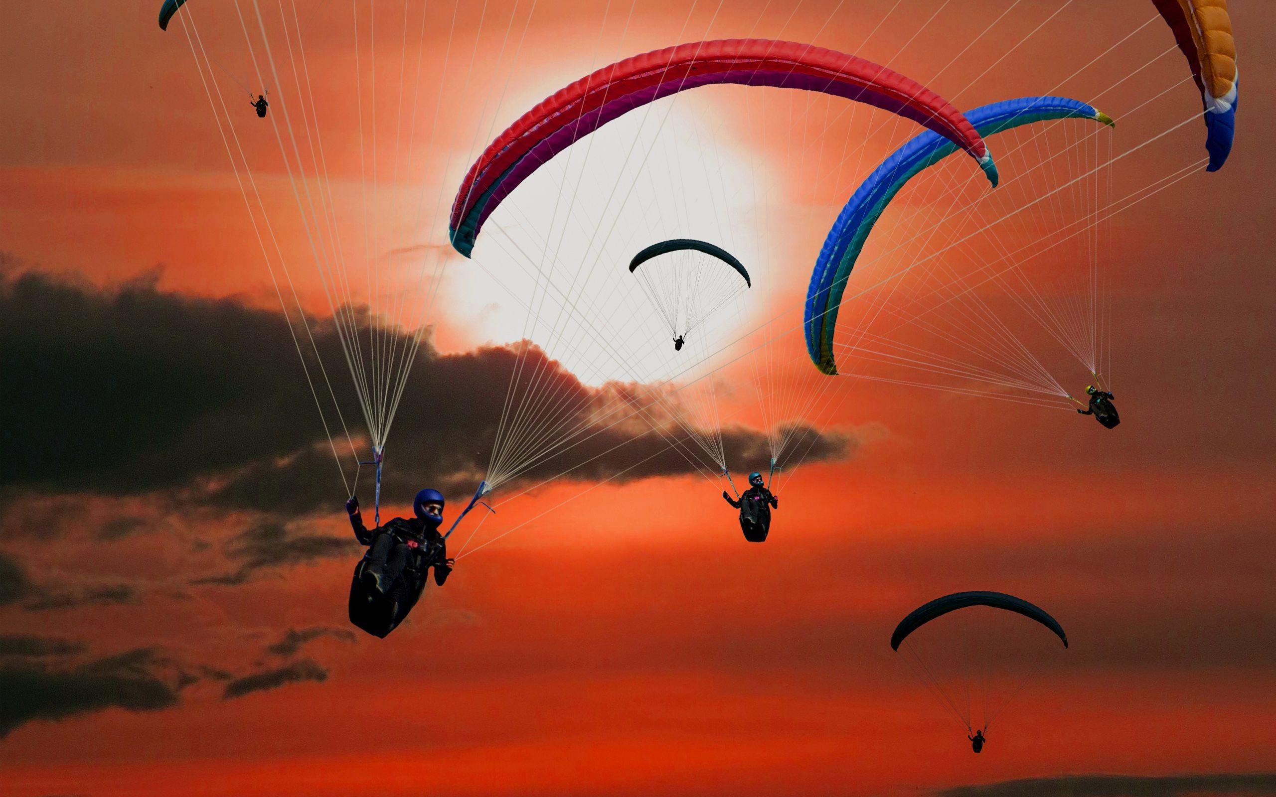 2560x1600 Paragliders Wallpaper, Desktop