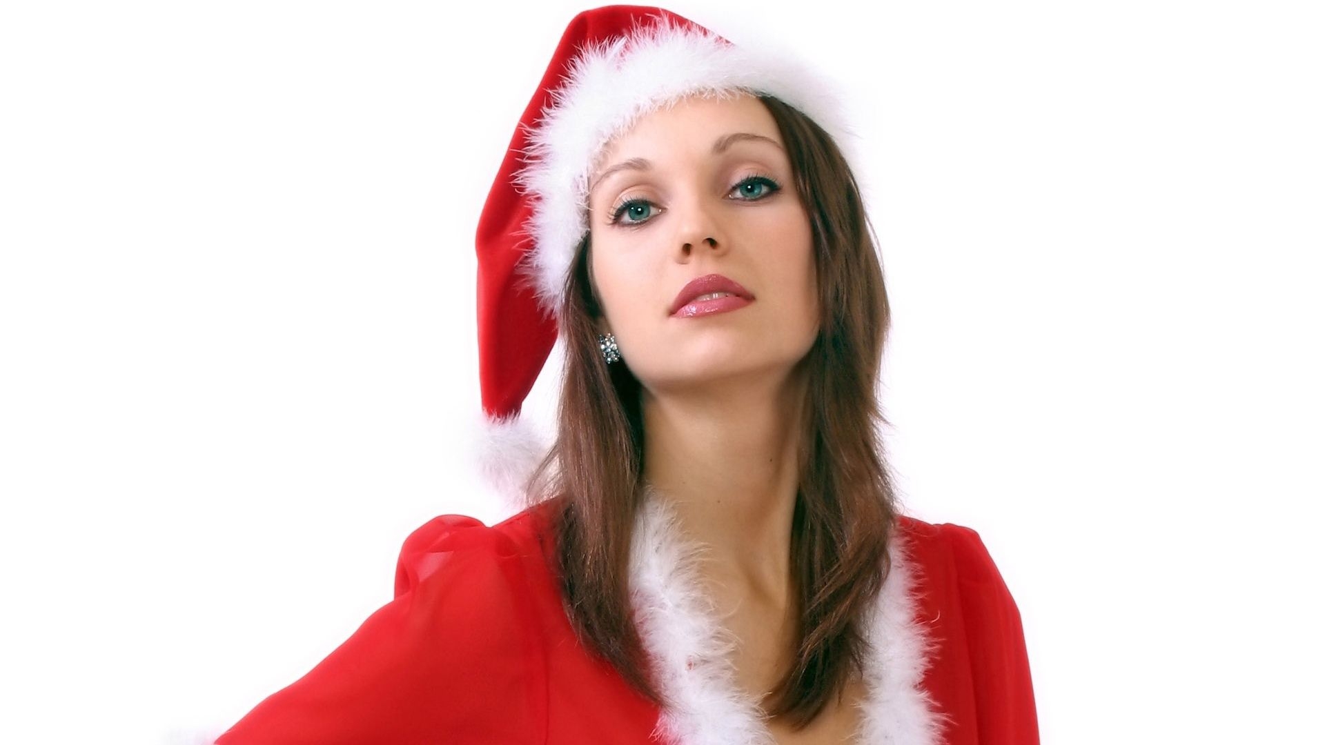 1920x1080 Female Santa Claus with Blue Eyes, Desktop