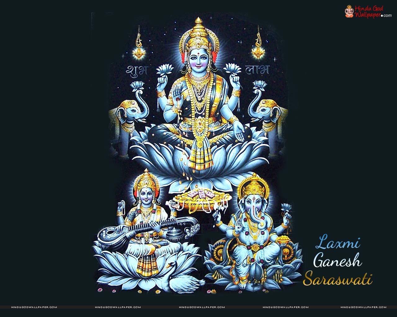 1280x1030 Laxmi Ganesh Saraswati HD, Desktop