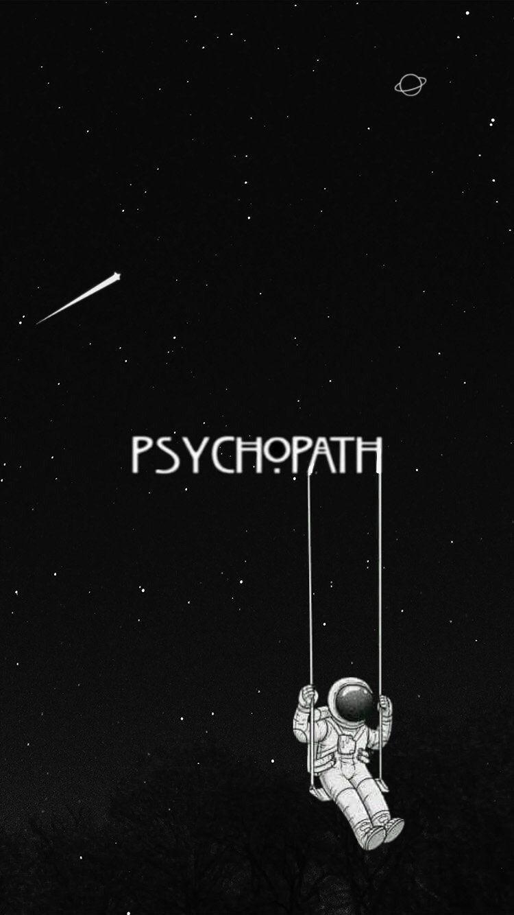 750x1340 Black psychopath space wallpaper. Yeet. Psycho, Phone