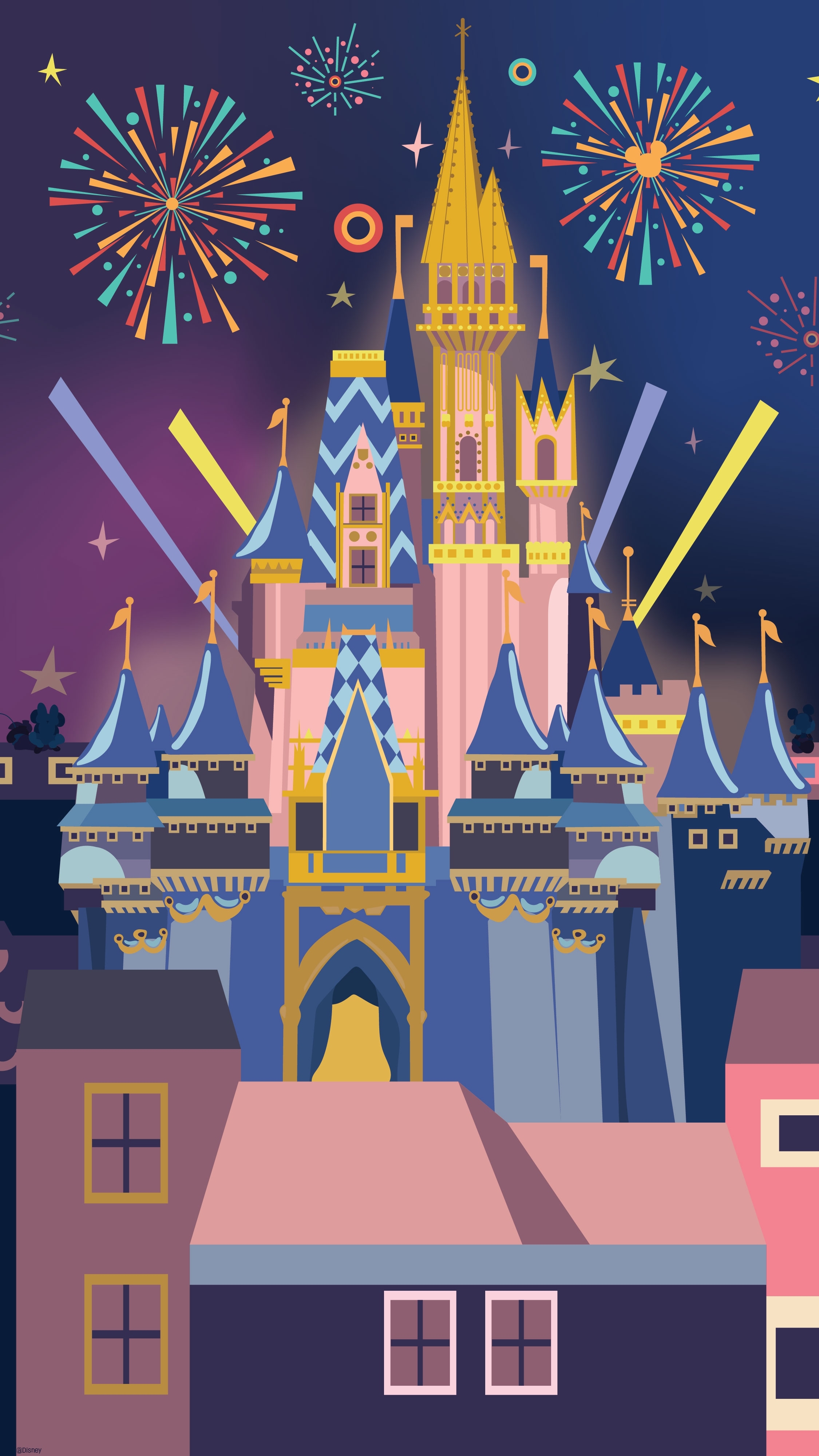 2250x4000 2024 New Year's Cinderella Castle, Phone