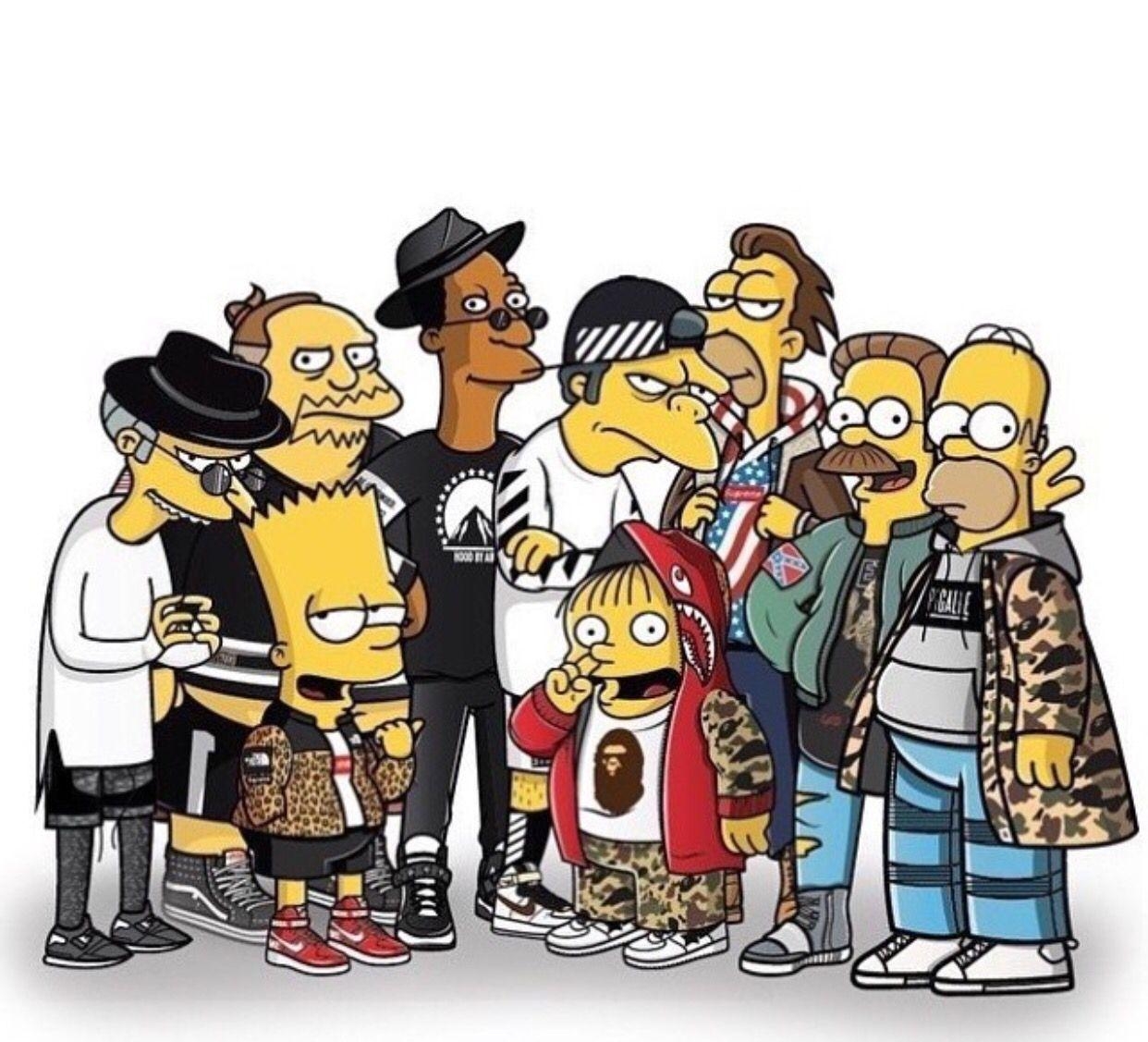 1250x1130 Bape Simpsons Nike Wallpaperwalpaperlist.com, Desktop