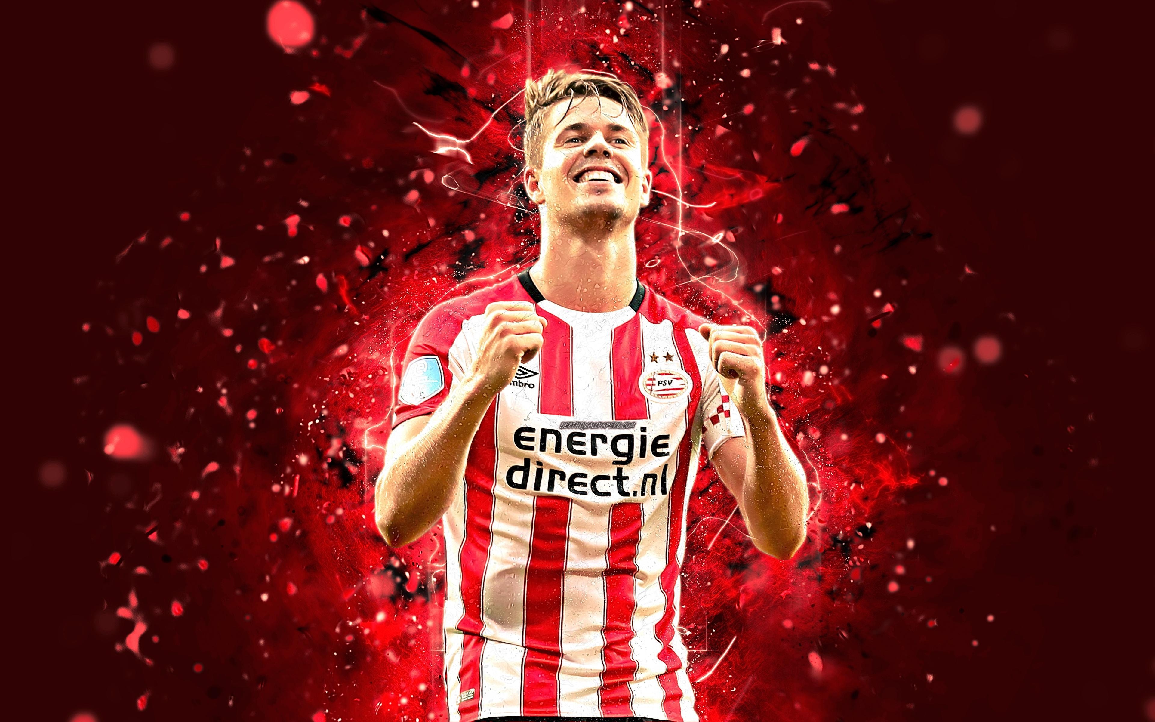 3840x2400 Download wallpaper Marco van Ginkel, 4k, abstract art, footballers, Desktop