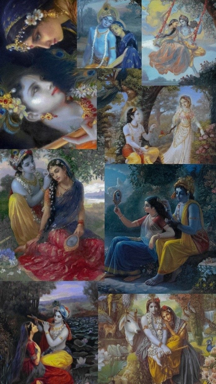 700x1240 Radhakrishna aesthetic, Phone