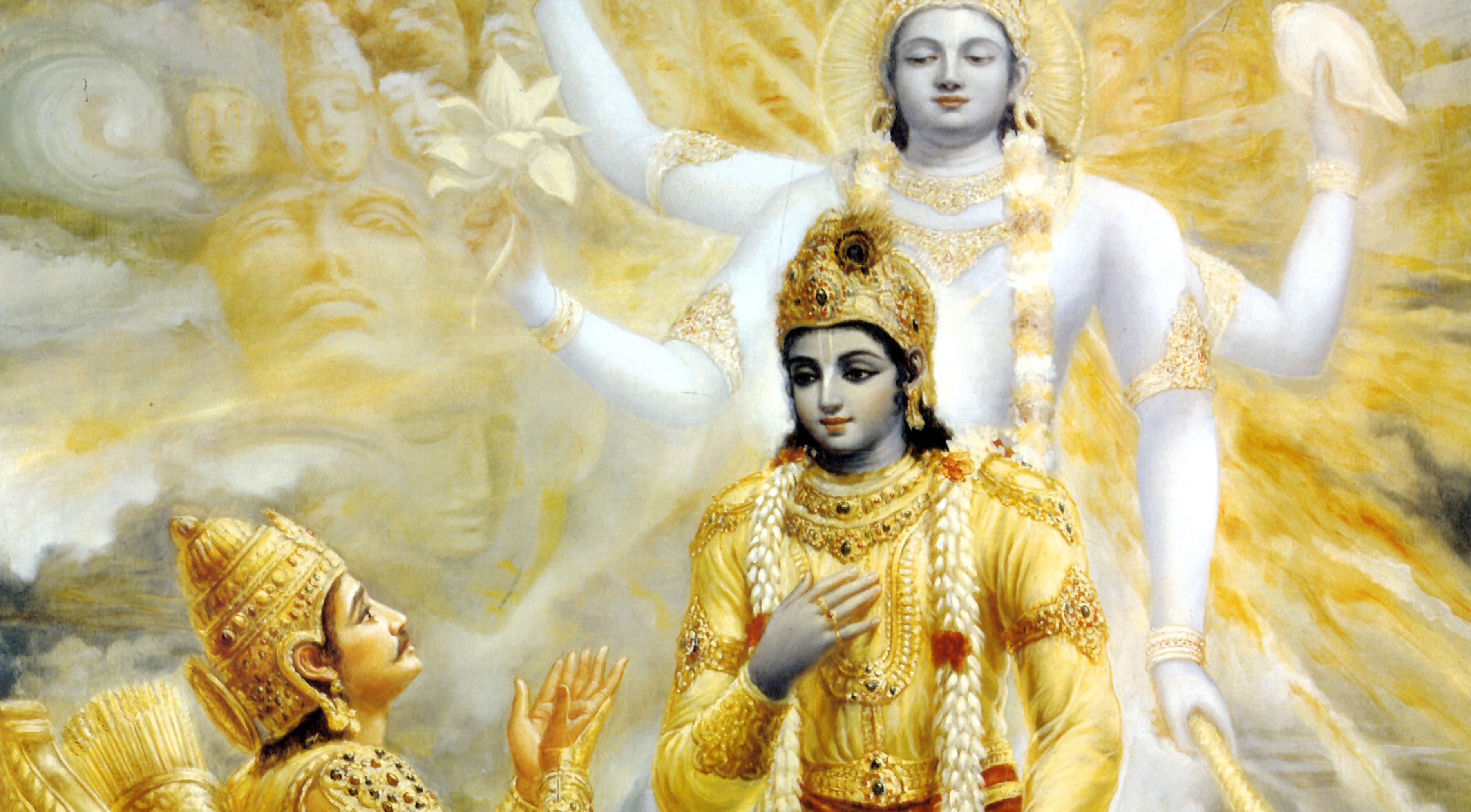 3600x1990 Viraat Roop Of Lord Krishna, Desktop