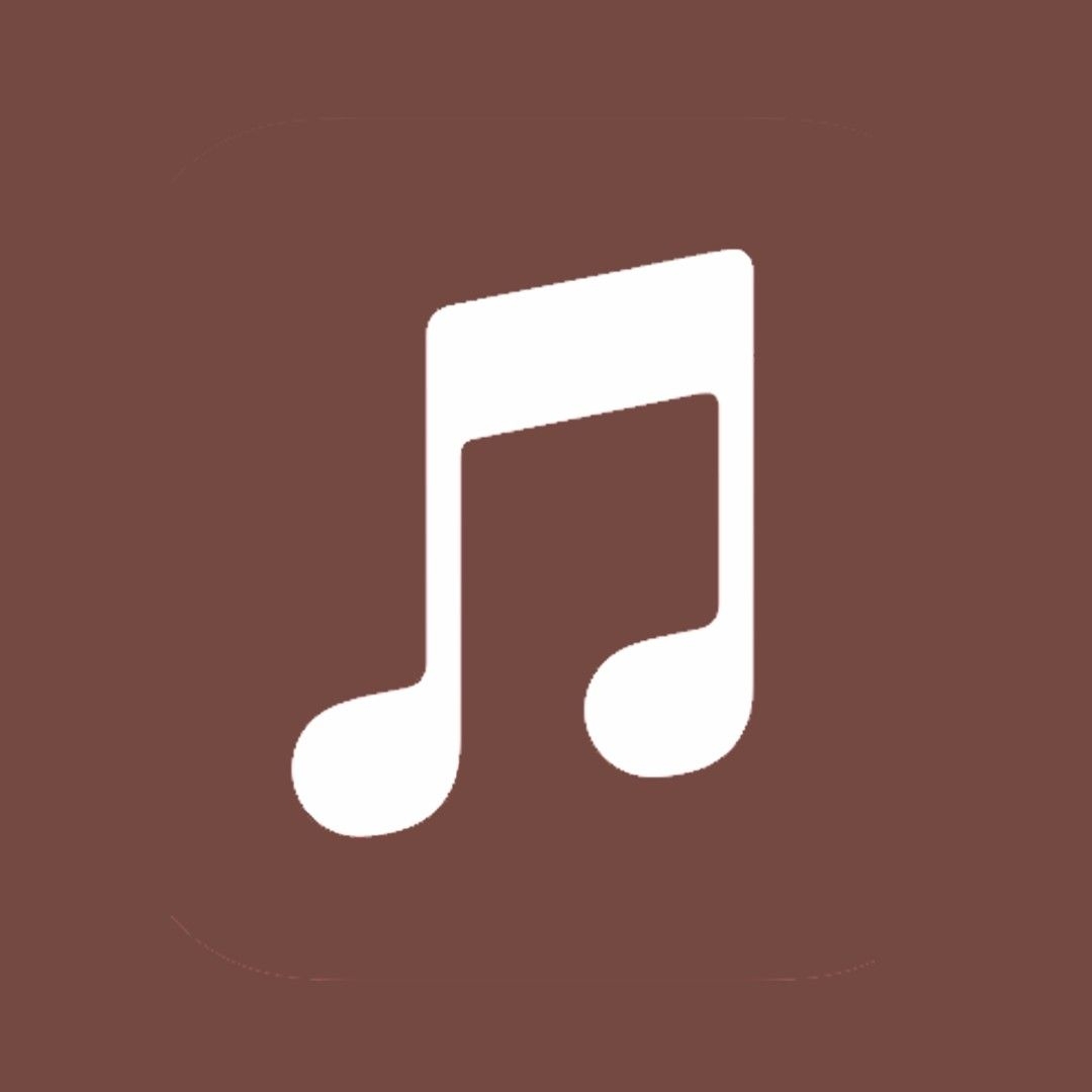 1080x1080 Music Icon Brown. Beige aesthetic, Icon, Music icon, Phone