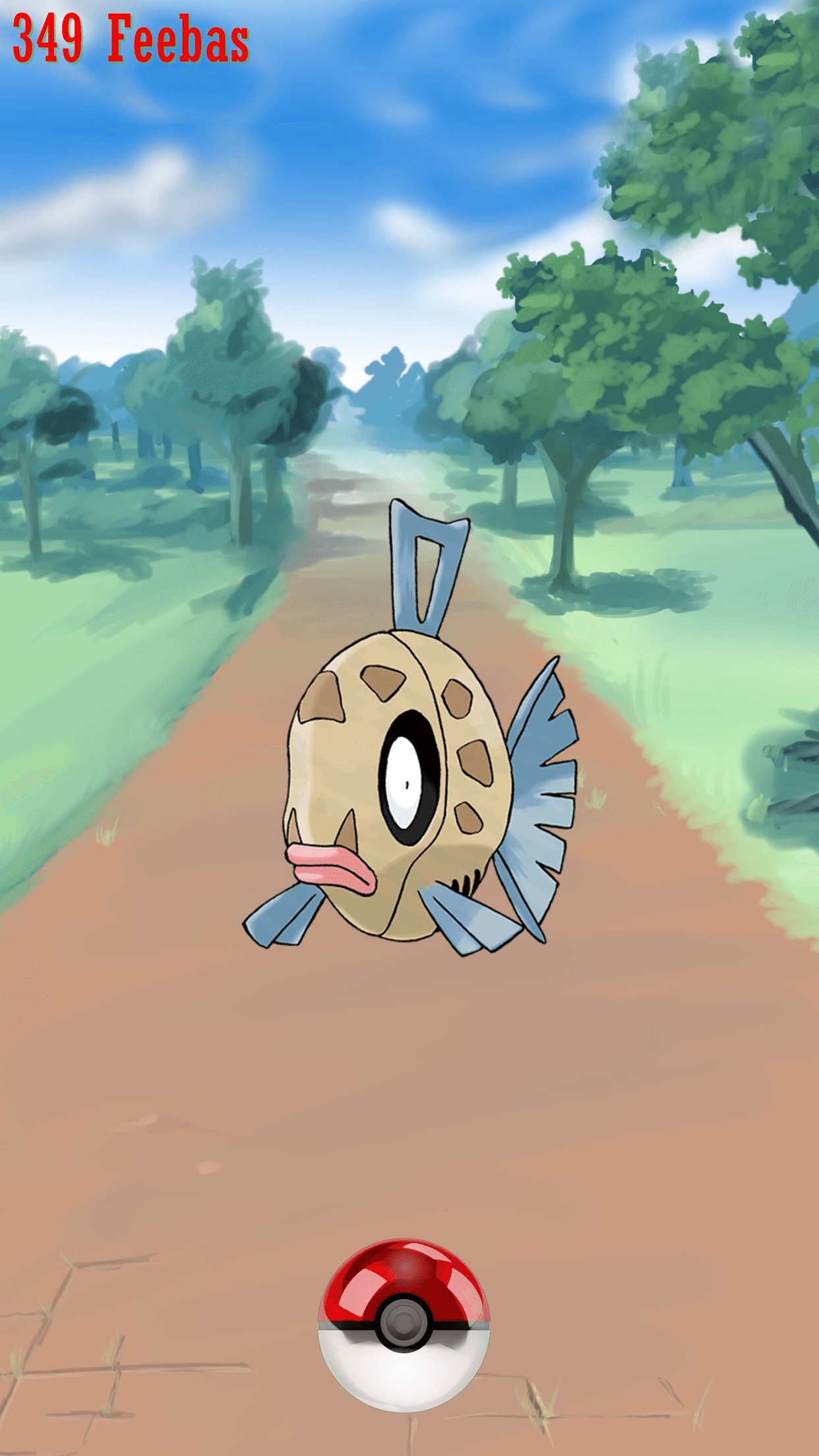 1250x2210 Street Pokeball Feebas, Phone