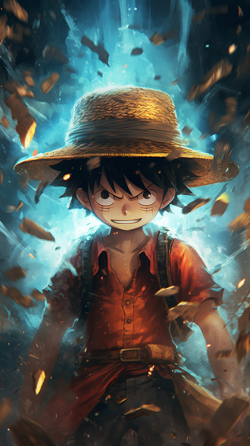 820x1460 Monkey D. Luffy. One Piece Anime HD Wallpaper 5 -Art Gallery wallpaper AI ART in 2023, Phone