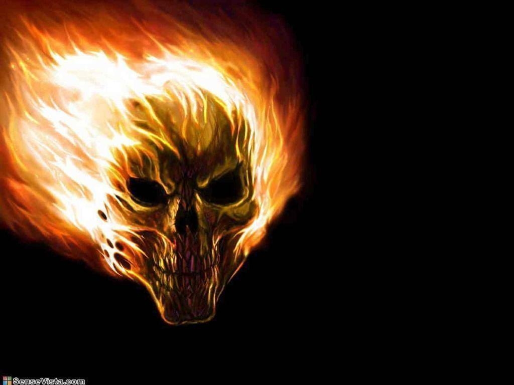 1030x770 Flaming Skull Wallpaper Desktop, Desktop