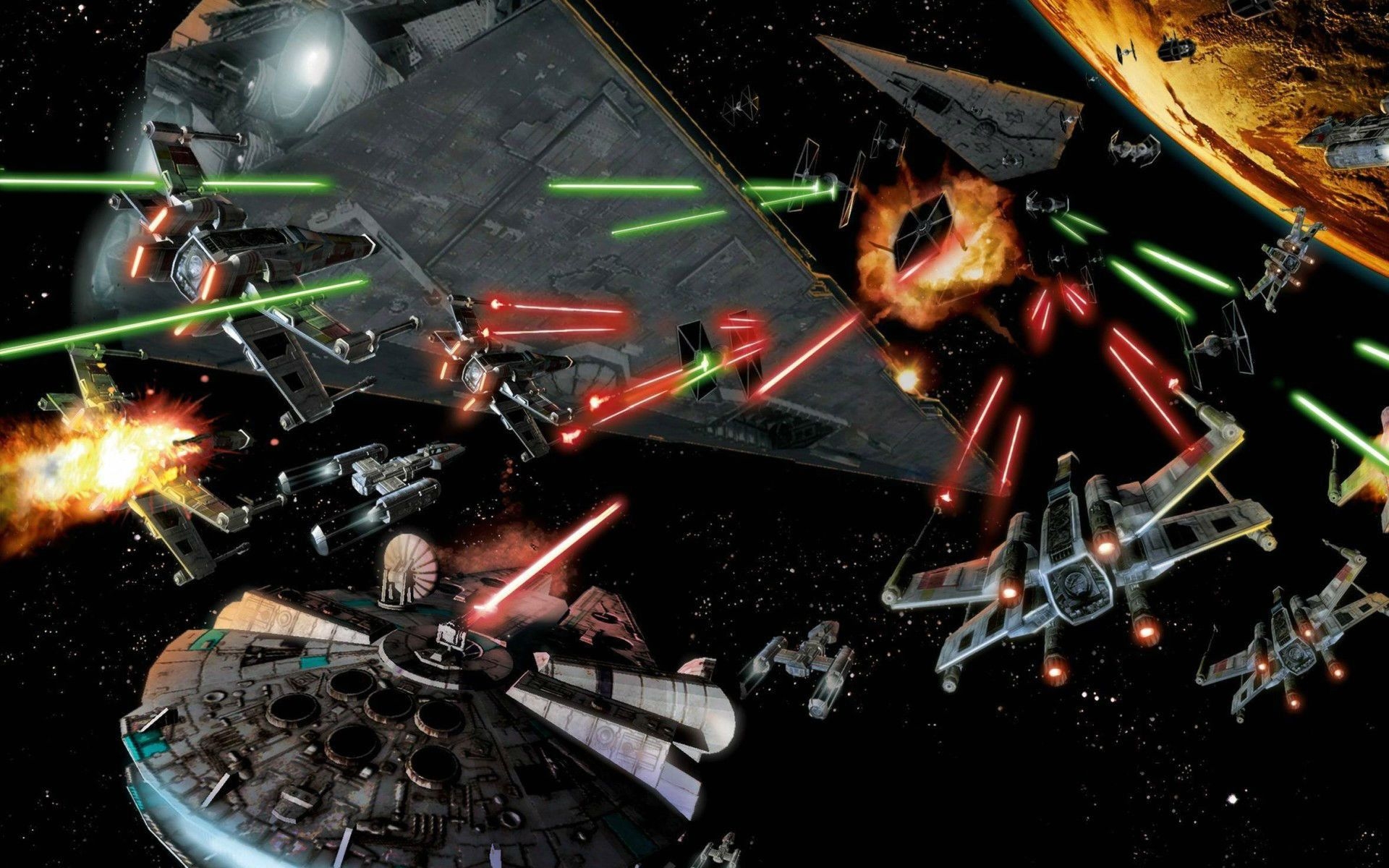 1920x1200 Star Wars Space Battle Wallpaper, Desktop