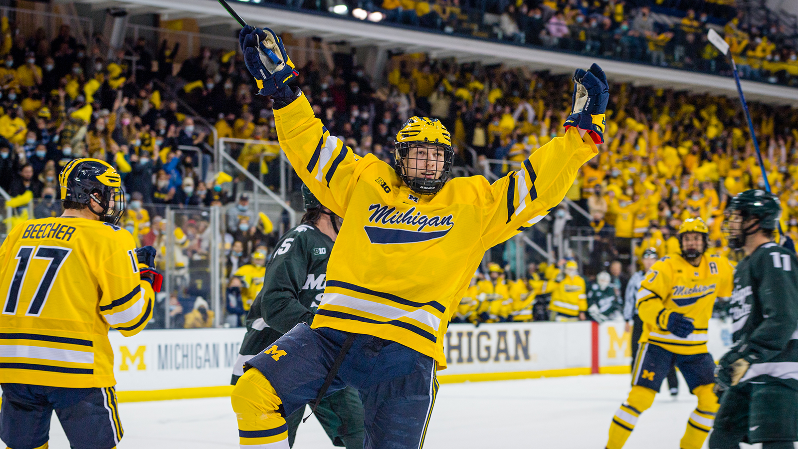 1600x900 Luke Hughes Hockey of Michigan Athletics, Desktop