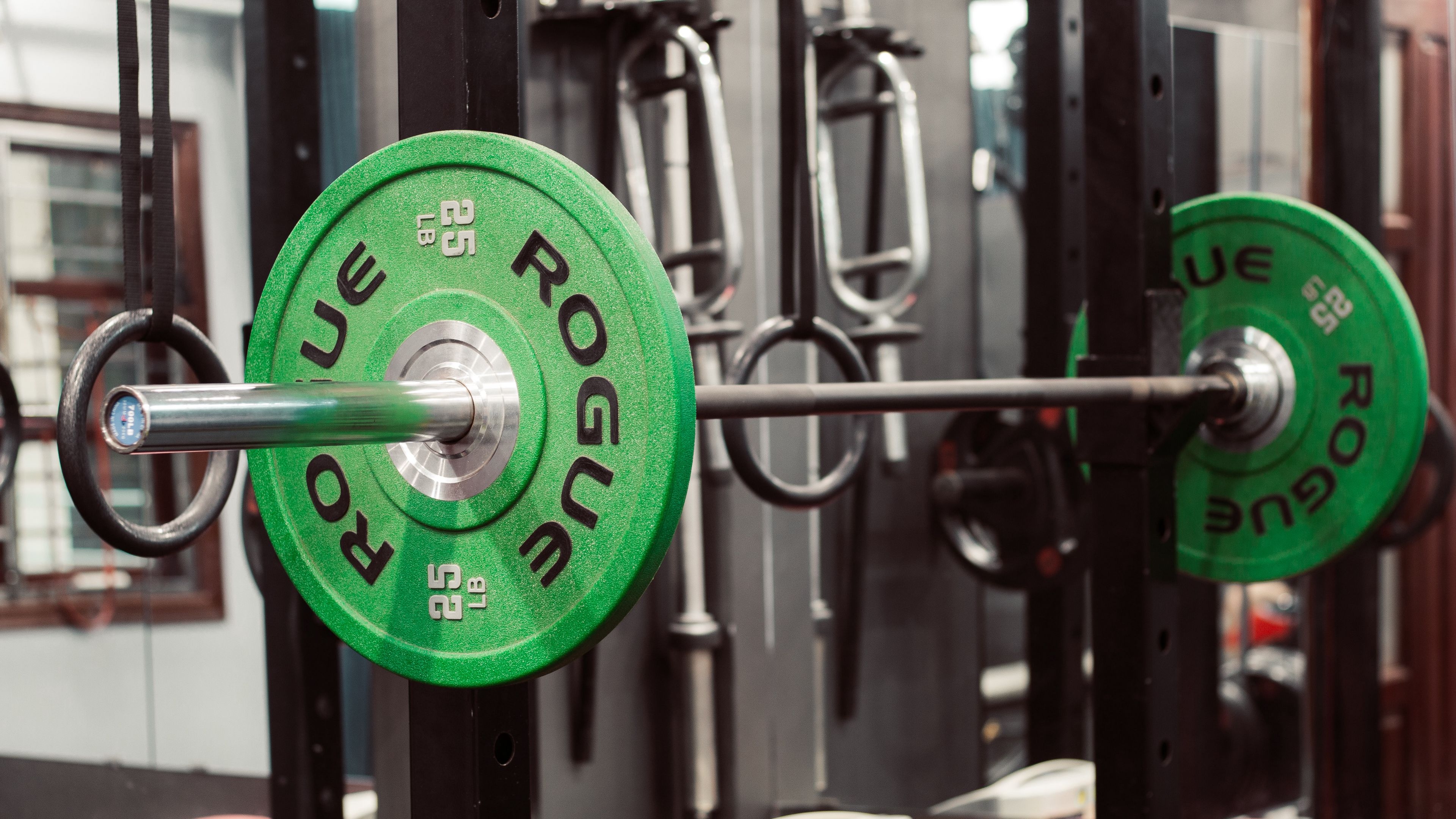 3840x2160 Download wallpaper  barbell, gym, sport, green 4k uhd 16:9 HD background, Desktop