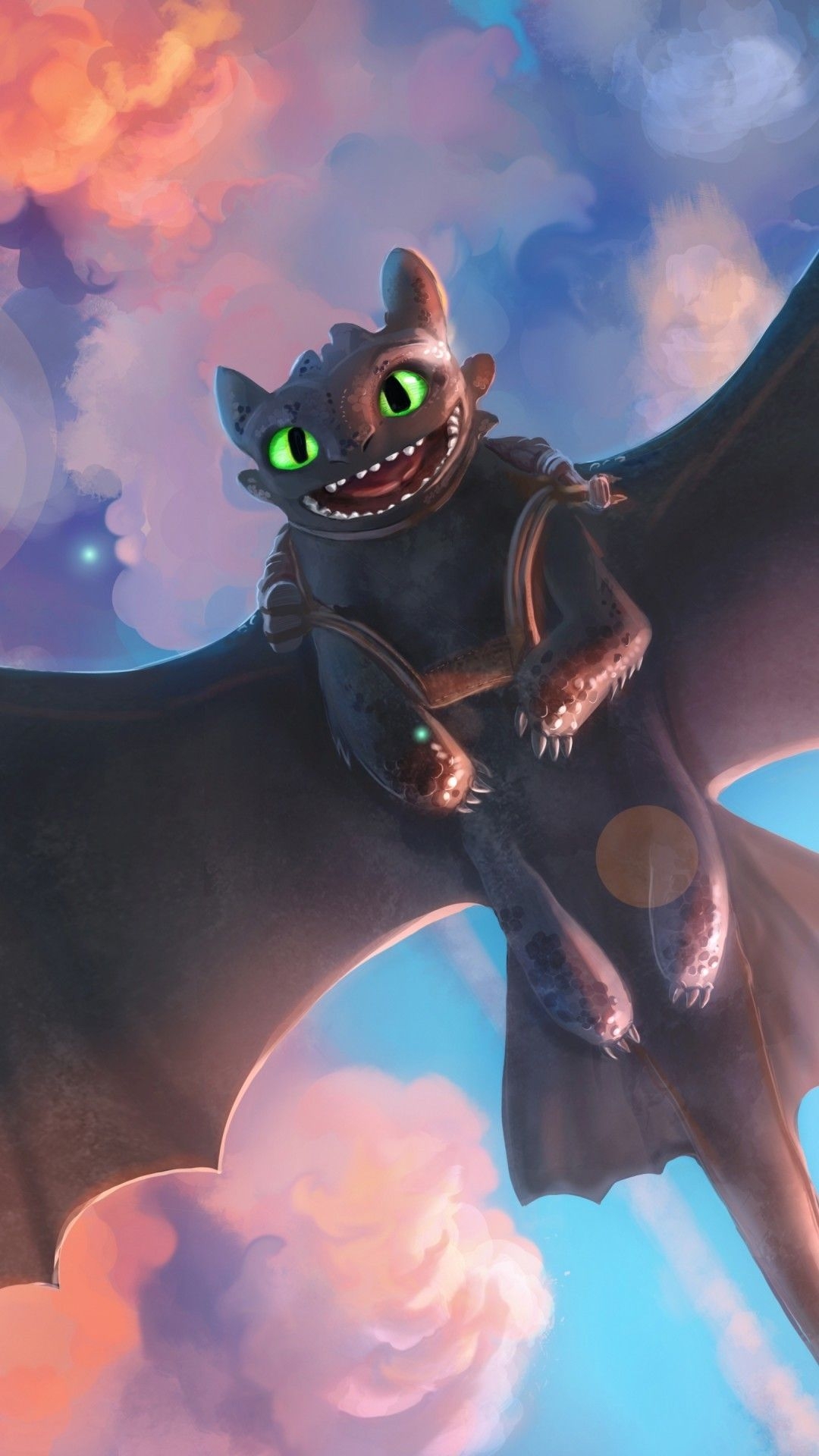 1080x1920 How To Train Your Dragon, Night Fury, Artwork Night Fury, Phone