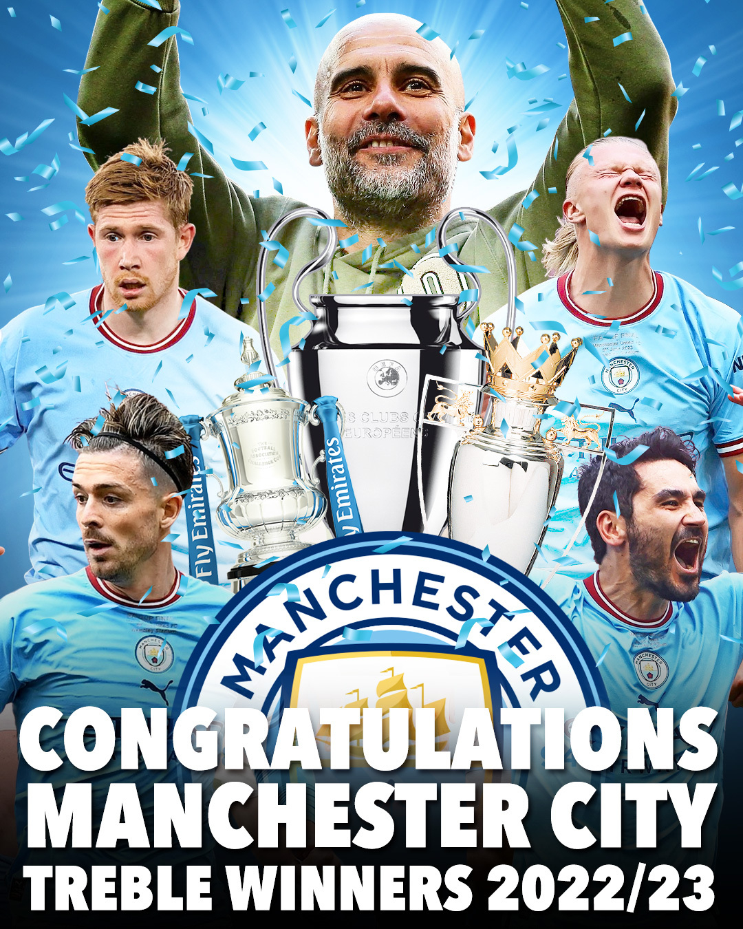 1080x1350 Man City win historic TREBLE as Pep Guardiola's men emulate Man Utd's iconic 1999 team after beating Inter Milan. The US Sun, Phone