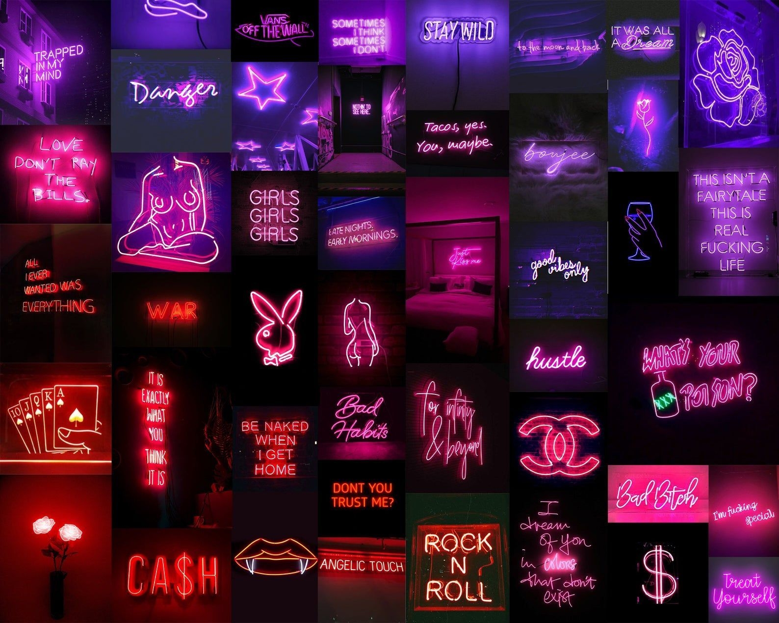 1590x1270 Queen Neon (Red, Pink, Purple) Aesthetic Collage Kit (45 Image + 15 Secret for free <3). Purple wallpaper iphone, Purple aesthetic, iPhone wallpaper tumblr aesthetic, Desktop