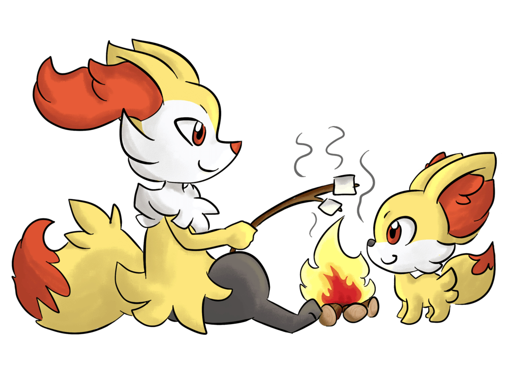 1030x770 Fennekin and Braixen. Pokémon, Desktop