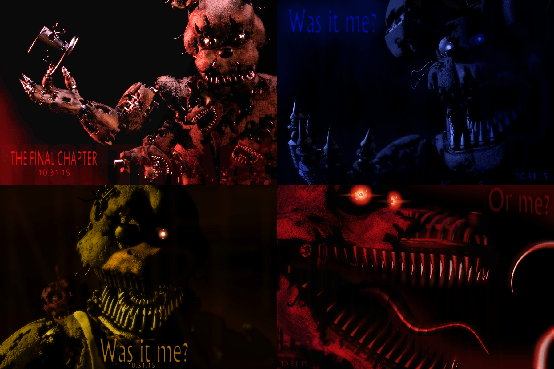 1800x1200 The 4 nightmares. Five Nights at Freddy's, Desktop