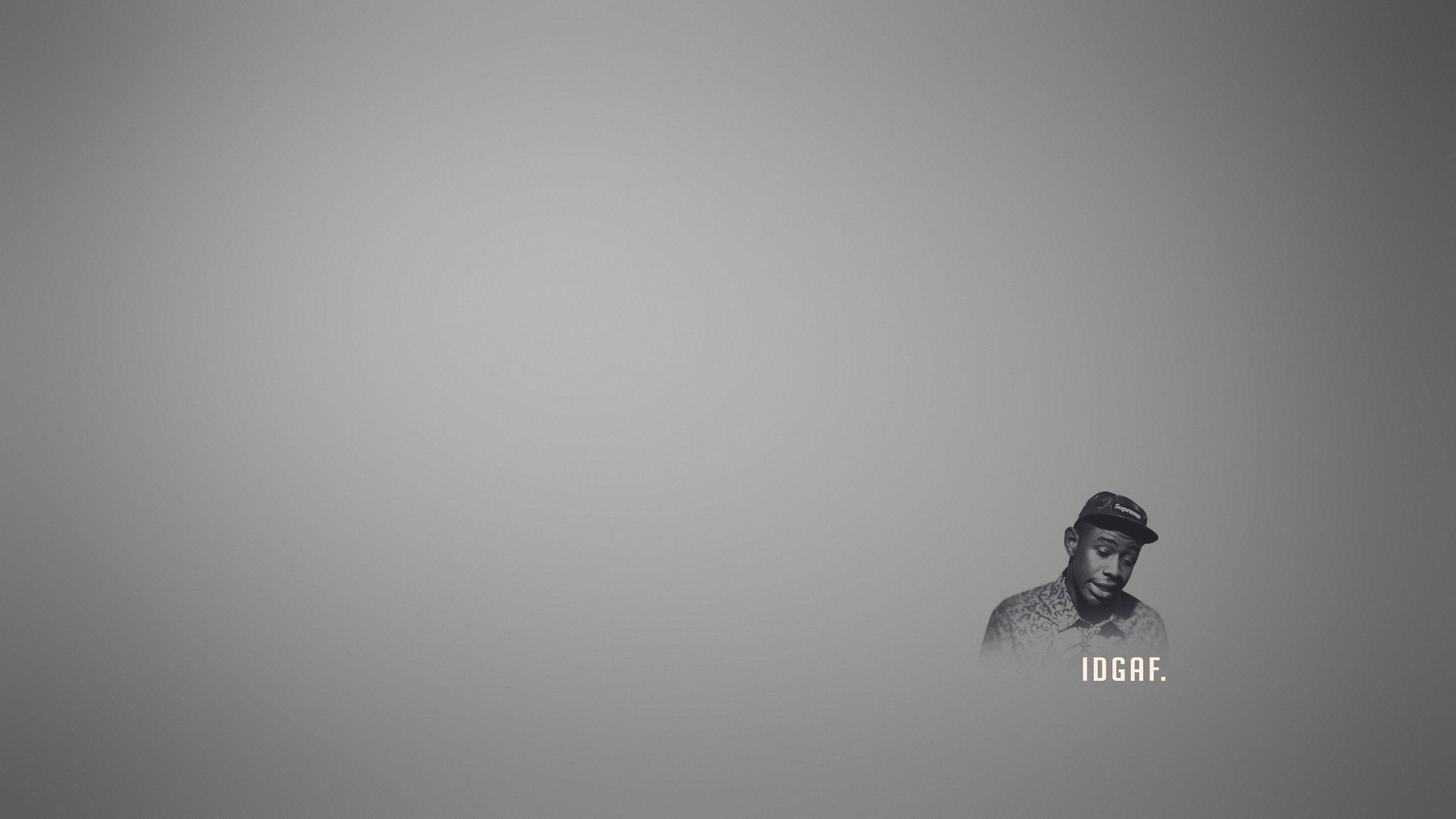 2560x1440 Minimalistic music dark gray yonkers simplistic simple Tyler, Desktop