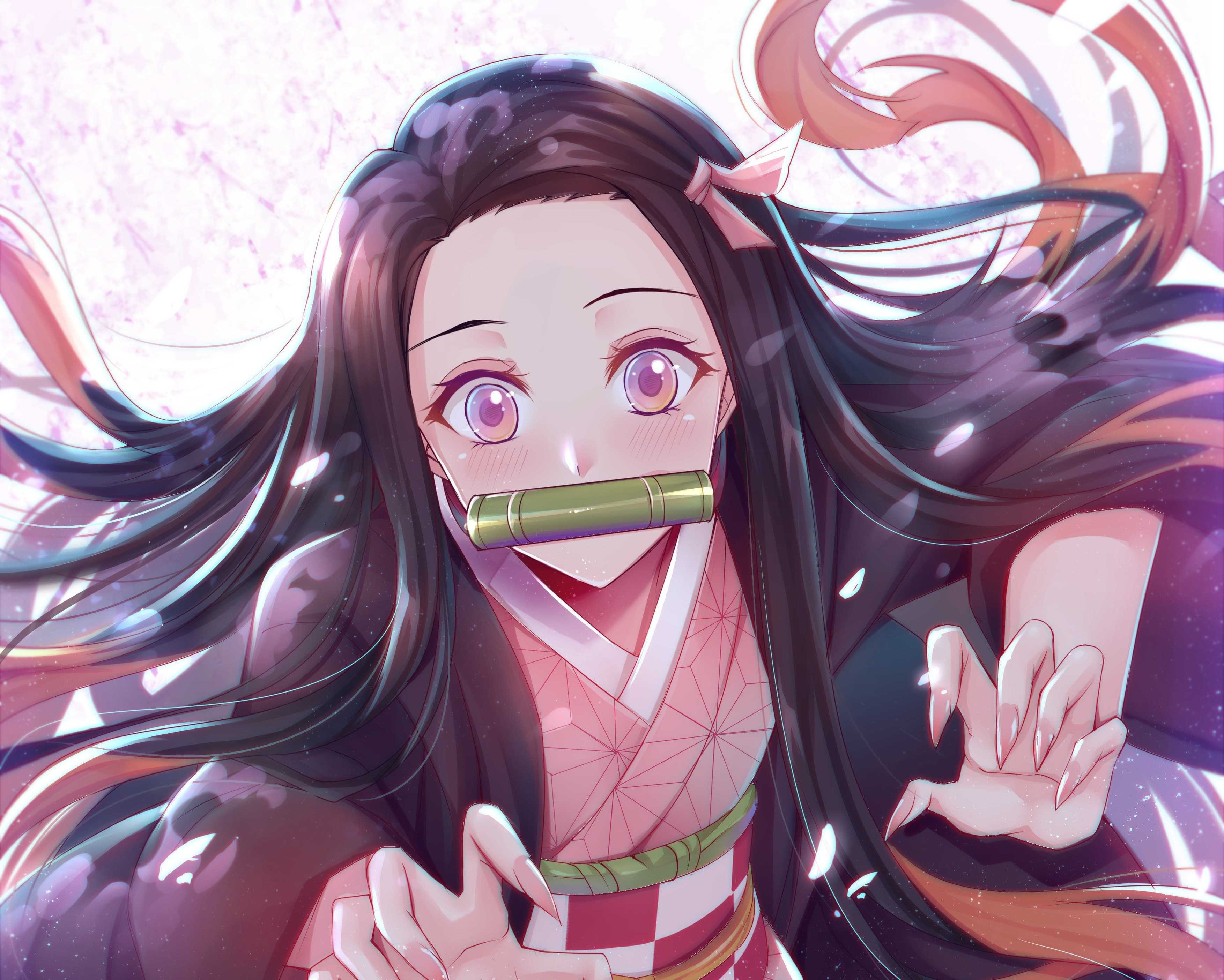 3510x2810 Nezuko Wallpaper, Desktop