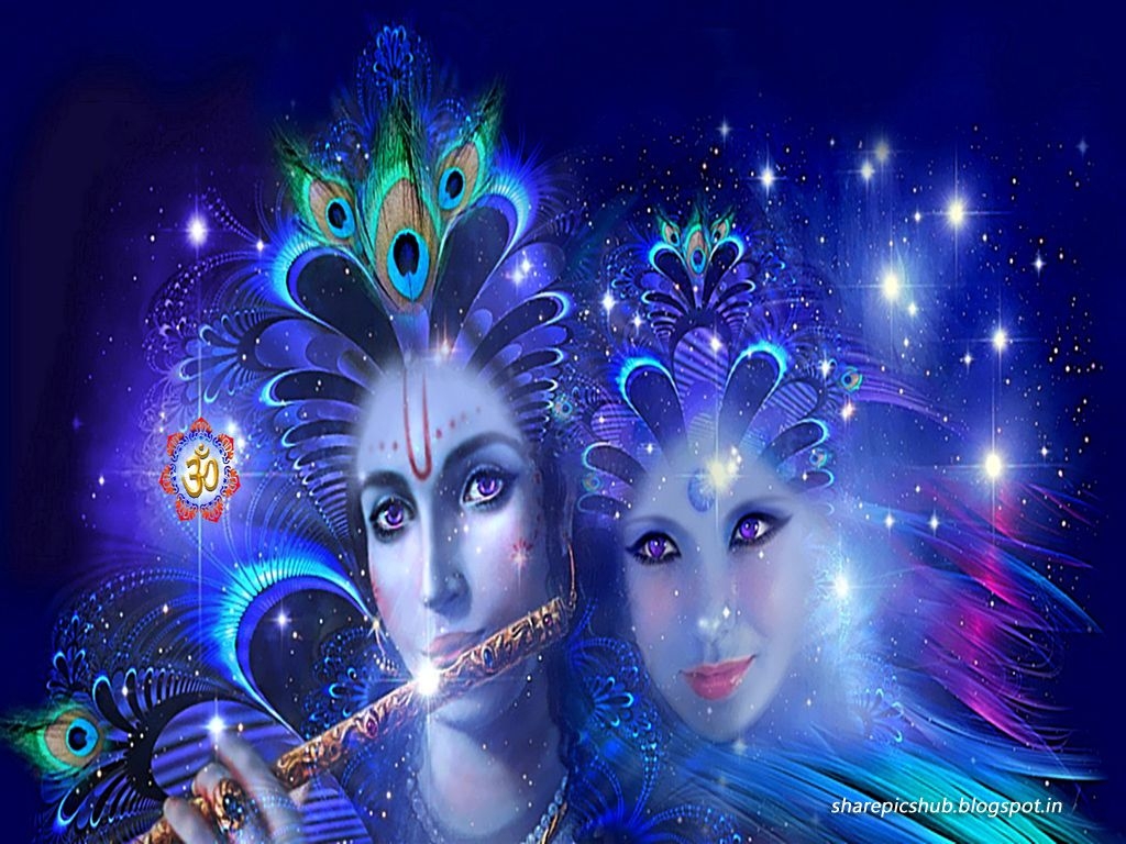 1030x770 Free download Lord Radha Krishna 3D Wallpaper in Blue For Desktop, Desktop