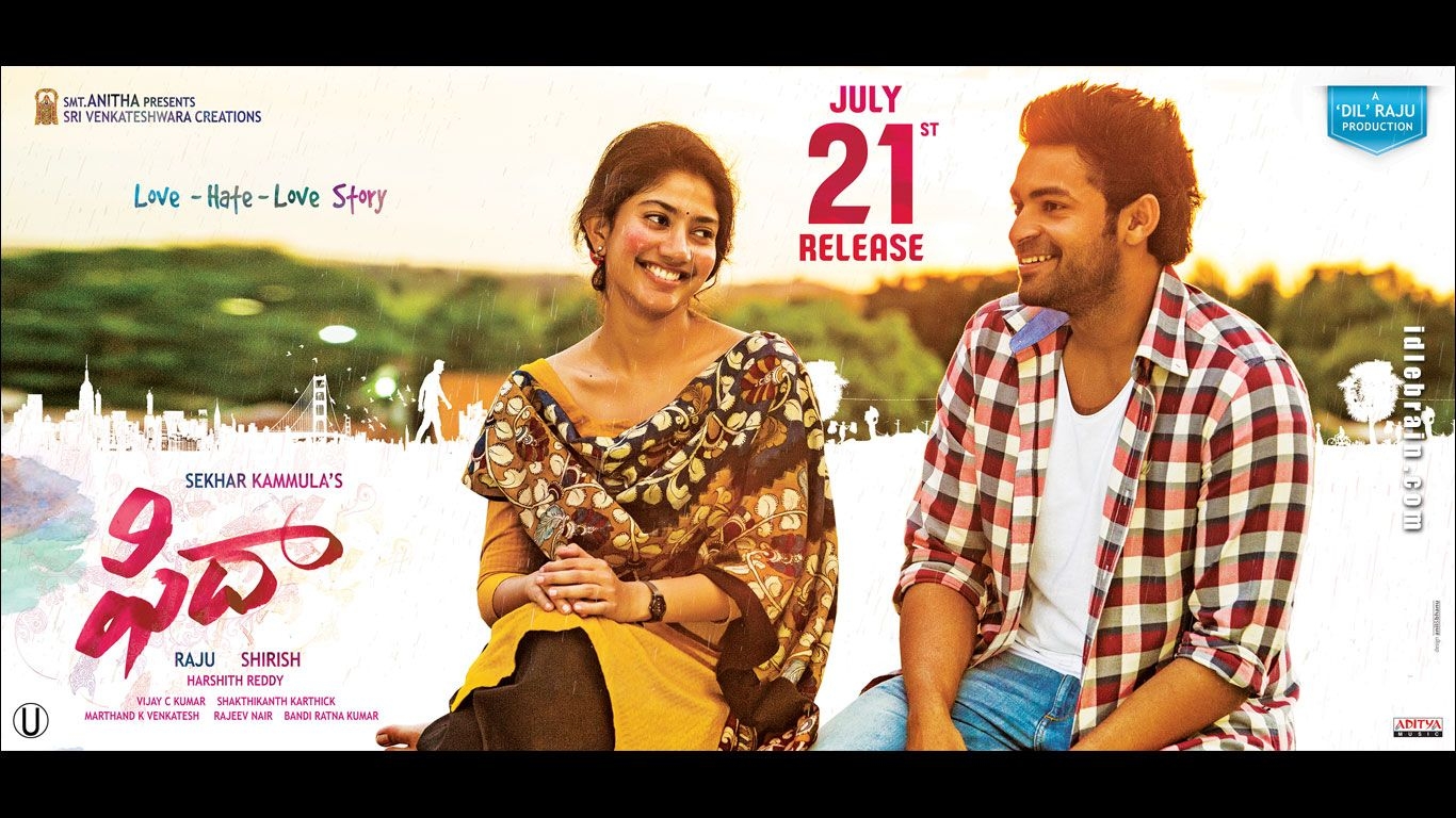 1370x770 Fidaa wallpaper cinema posters Tej & Sai Pallavi, Desktop