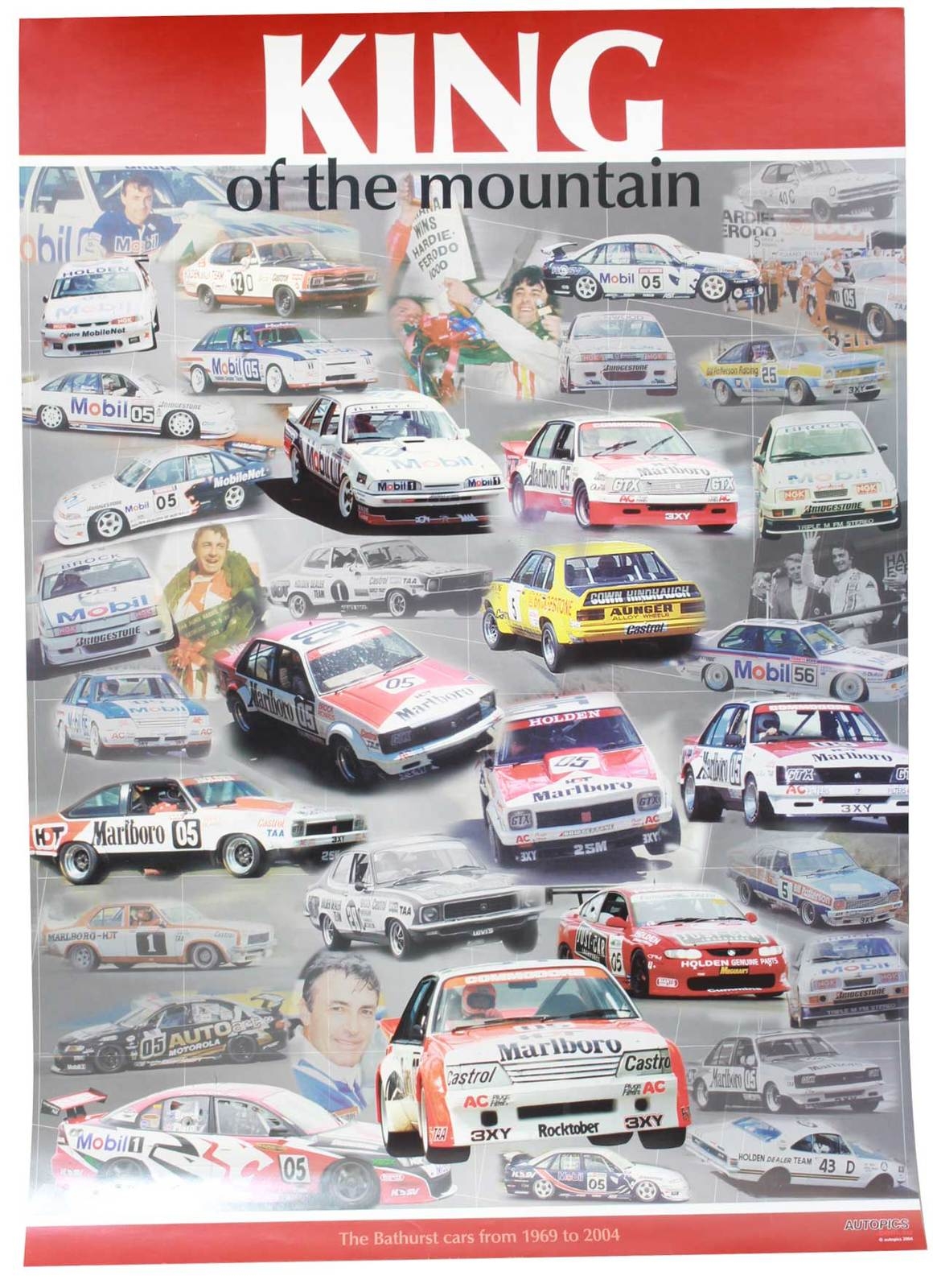 1160x1600 Peter Brock King Of The Mountain Poster Bathurst 1000 HDT Marlboro Holden, Phone