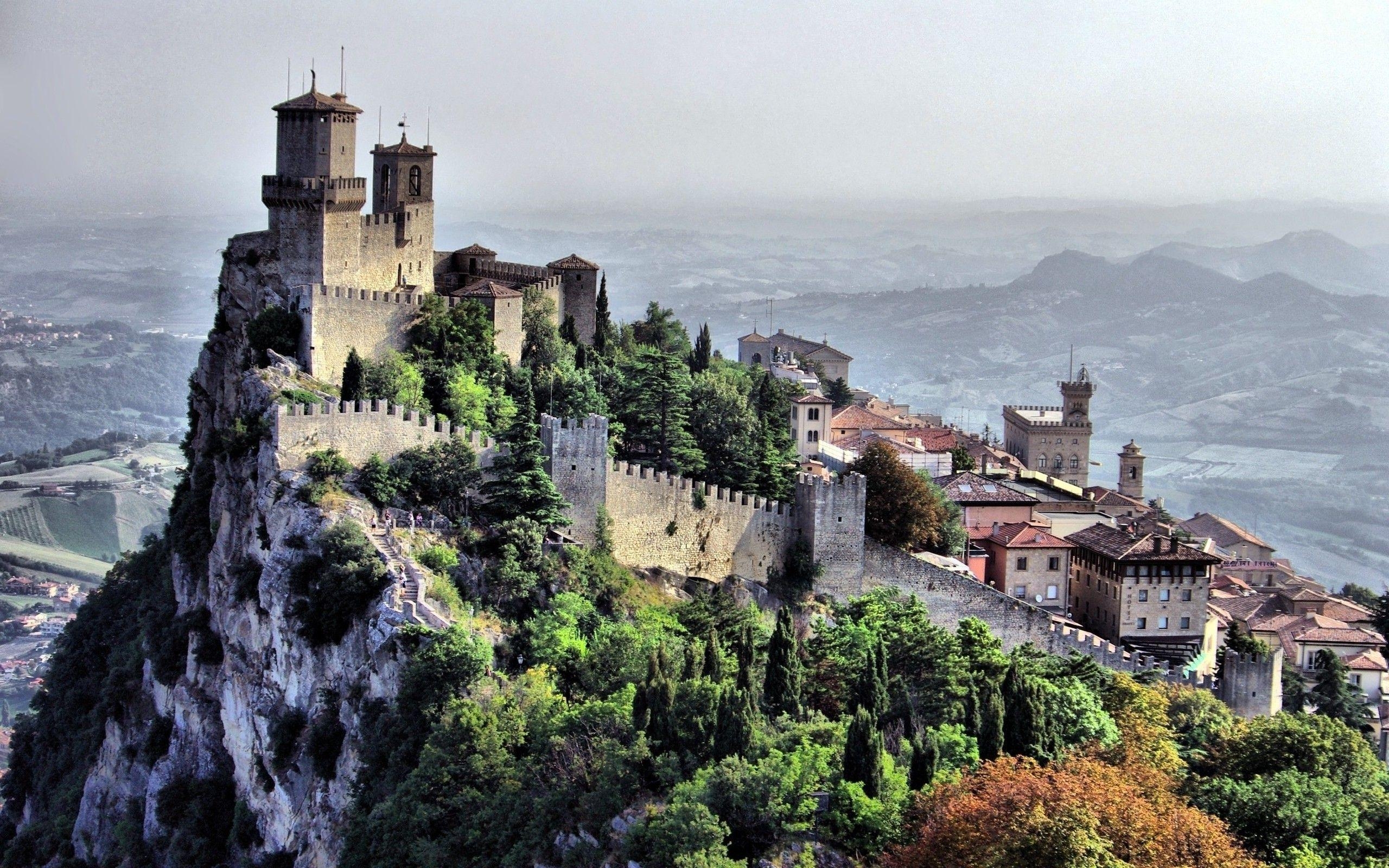 2560x1600 mountains, Forest, Sky, Clouds, Nature, Landscape, Castle, San, Desktop