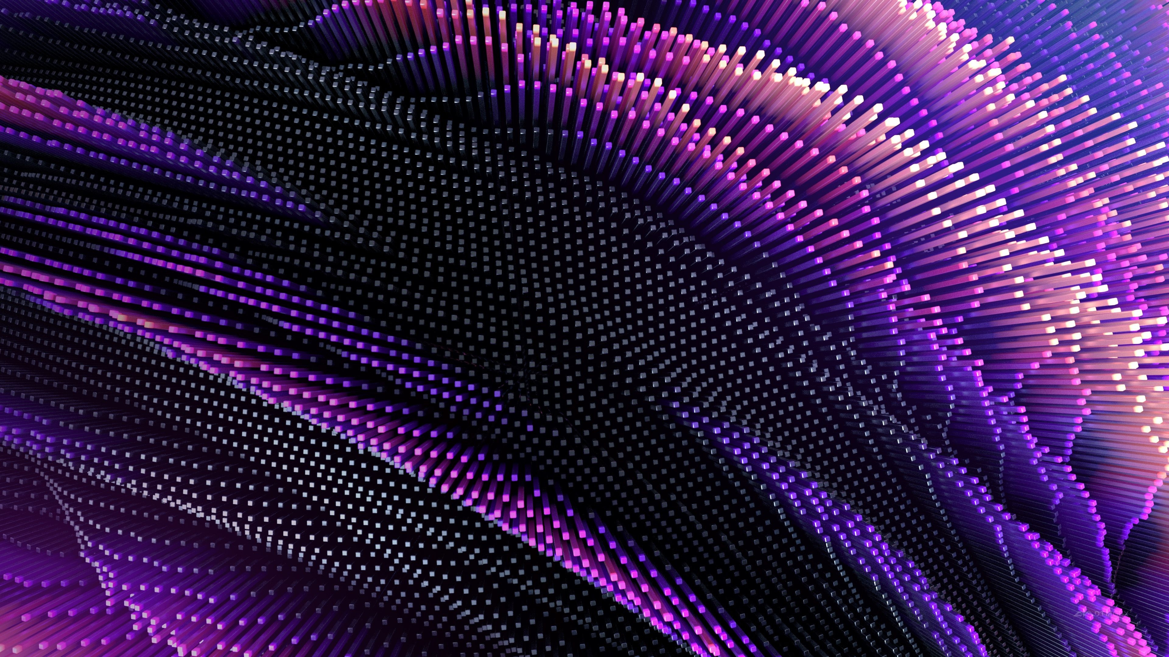 3840x2160 3D HD Abstract Neon Wallpaper, Desktop