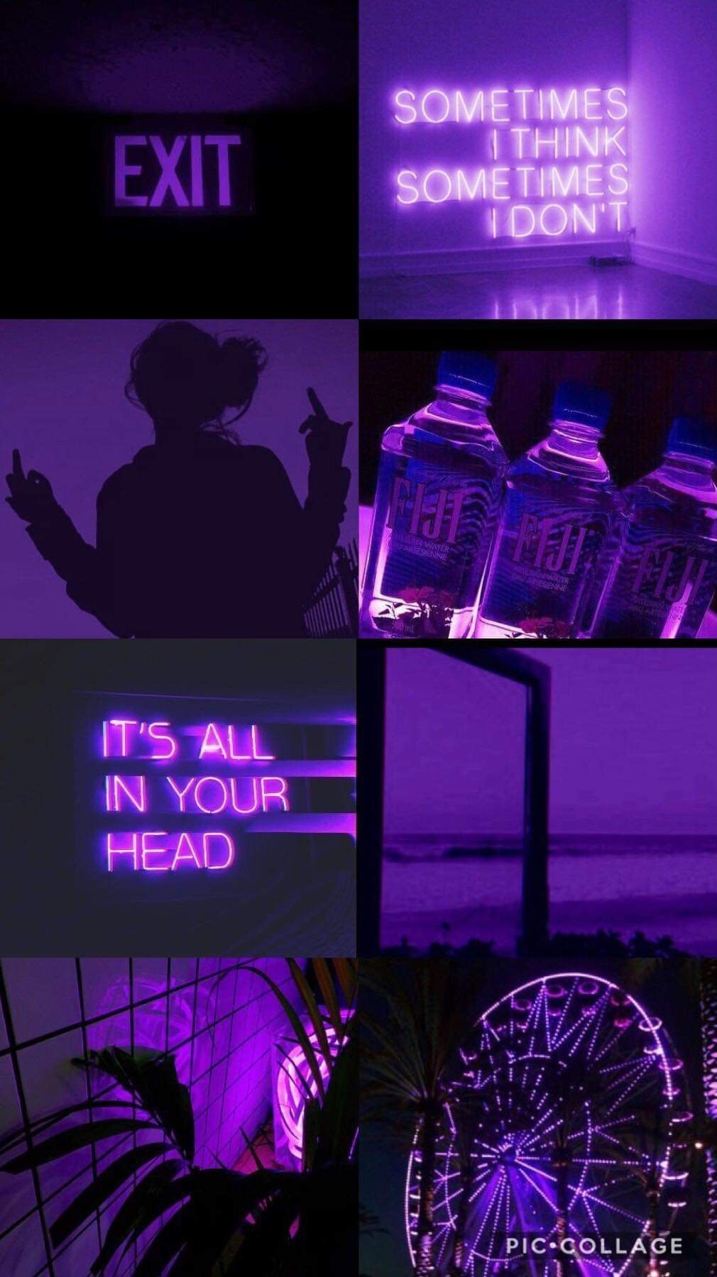 1010x1800 aesthetic #neon #purple #edit #collage #inspiration. Aesthetic wallpaper, Purple wallpaper, Purple aesthetic, Phone