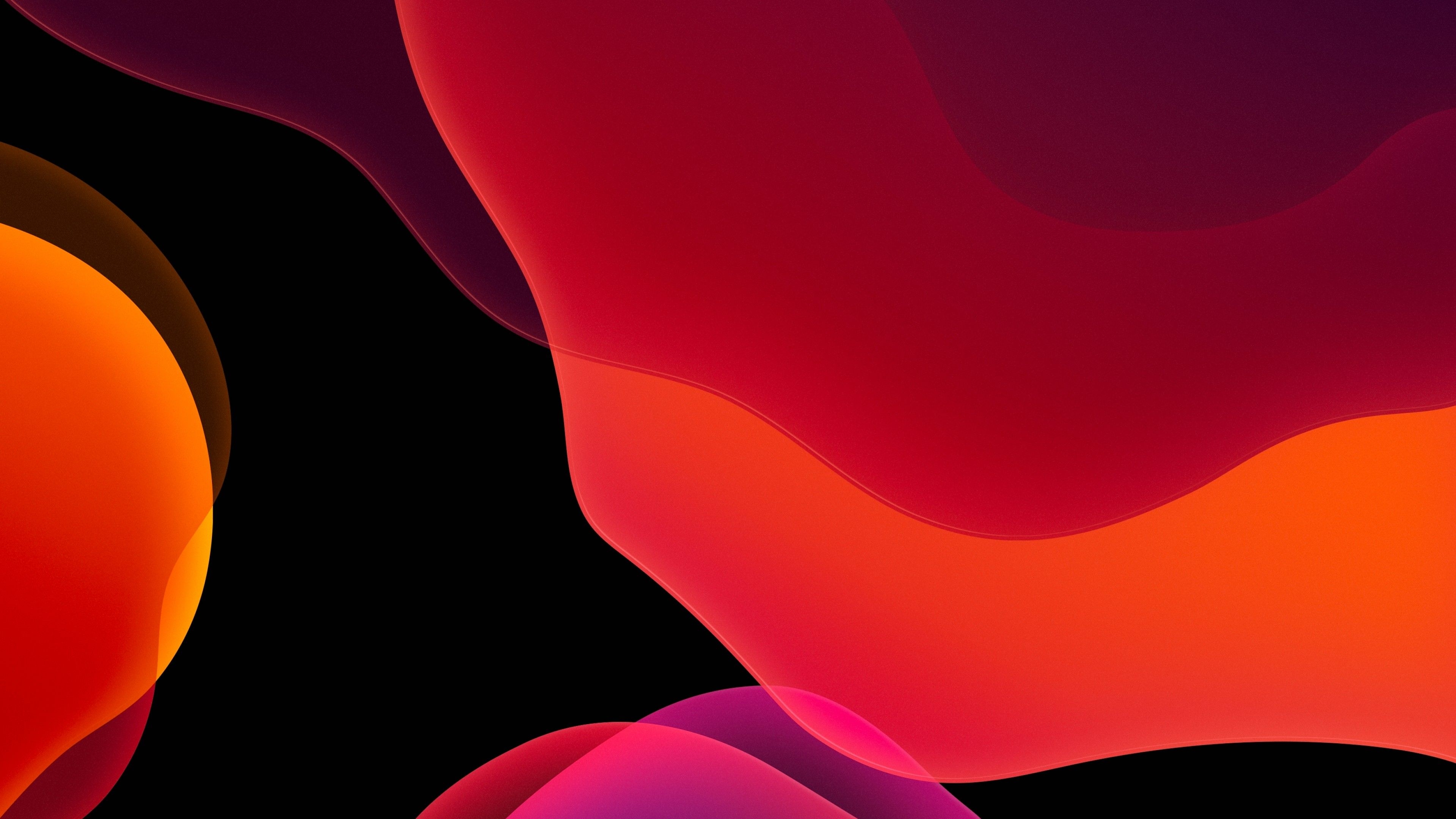 3840x2160 Wallpaper iOS iPadOS, abstract, dark, WWDC 4K, OS, Desktop