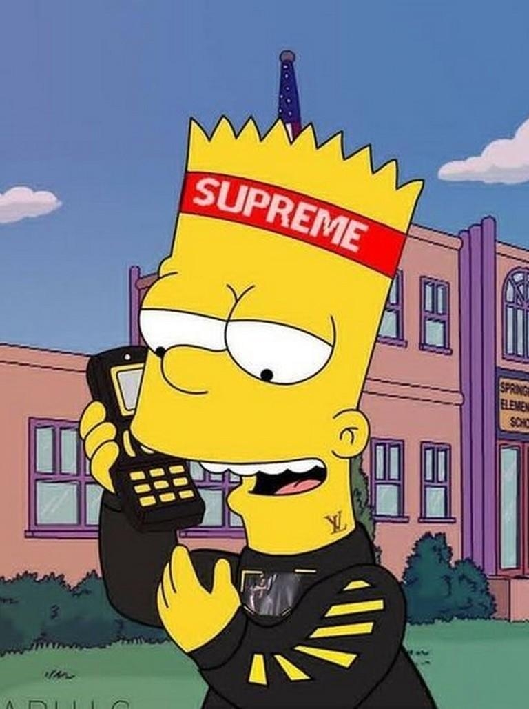 770x1030 Supreme X Bart Simpson Wallpaper HD for Android, Phone