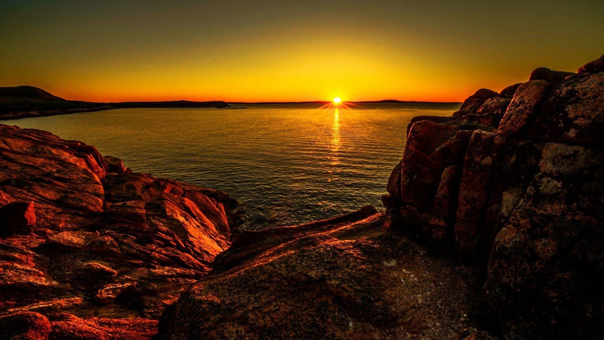 1920x1080 Sunset At Acadia National Park Desktop Background 598304, Desktop