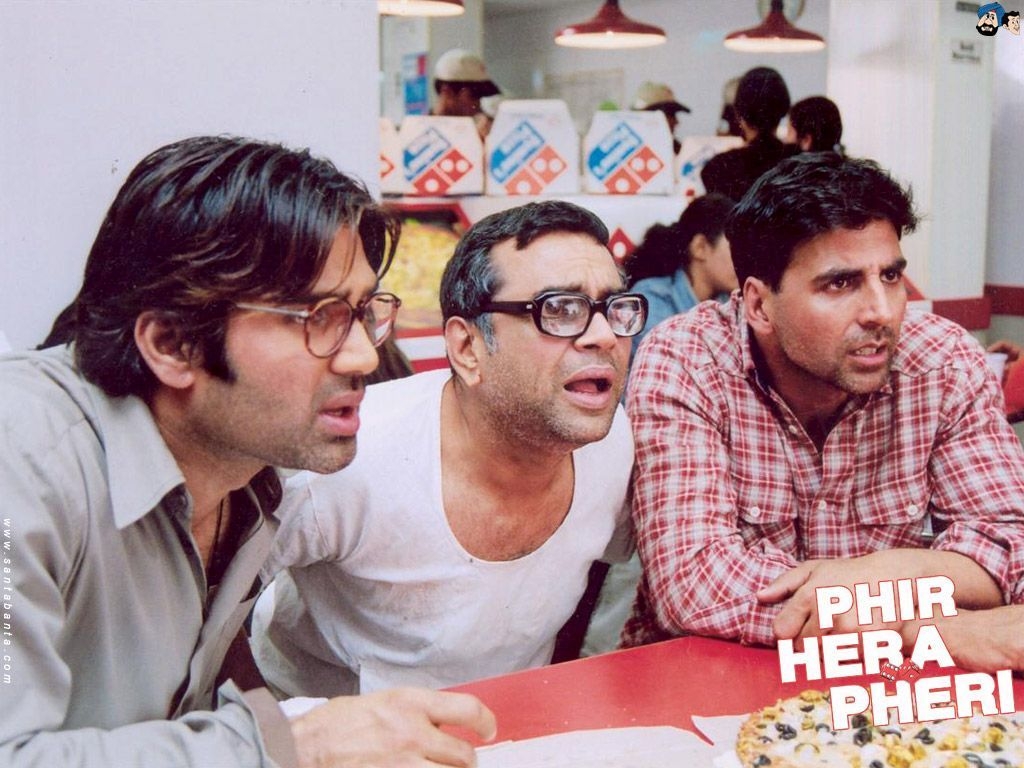 1030x770 sunil shetty, paresh rawal and akshay kumar in phir hera pheri, Desktop